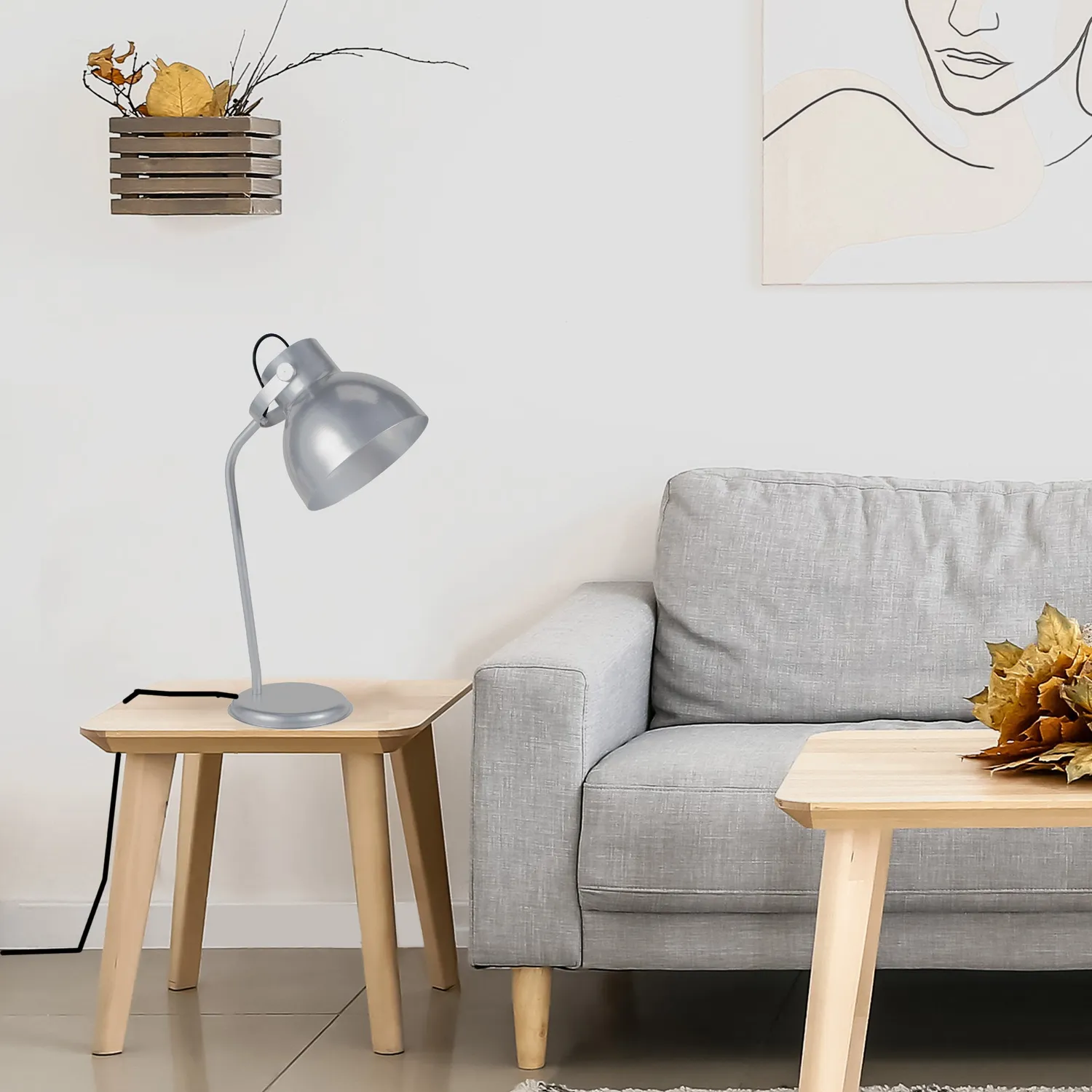 Tosel Perth lampada tavolo avorio snodata
