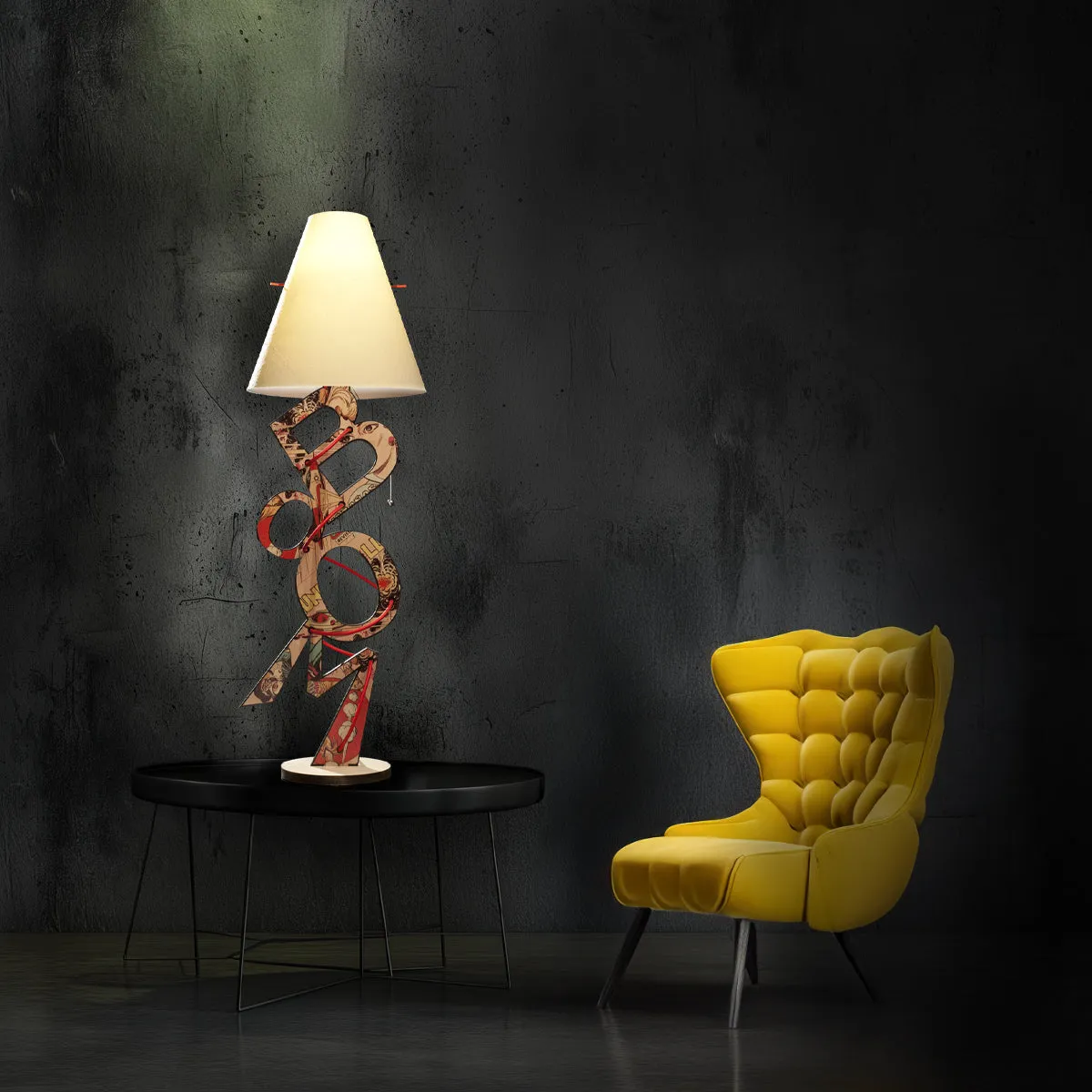 Lucifero Upset Design Boom piantana legno beige E27