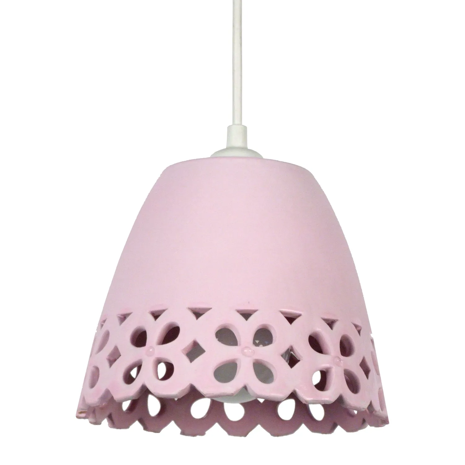 Tosel Faro sospensione ceramica rossa conica 17x100 cm