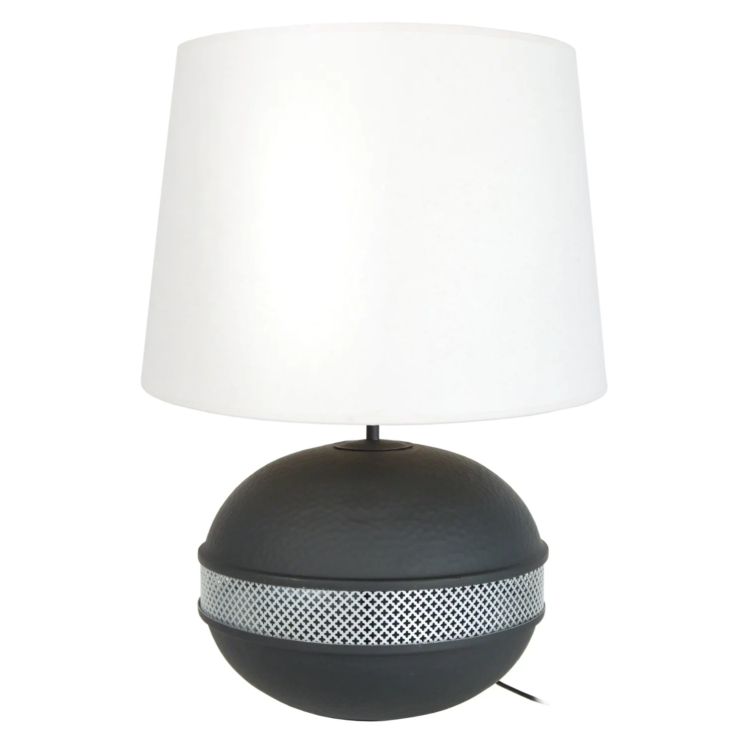Tosel Saigon Boule lampada da tavolo 40x60cm nera metallo