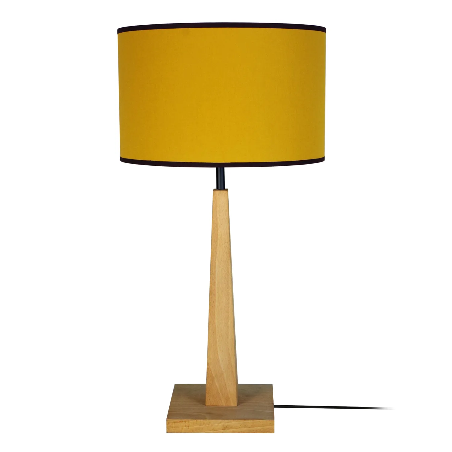 Tosel Nidra lampada tavolo legno naturale e verde