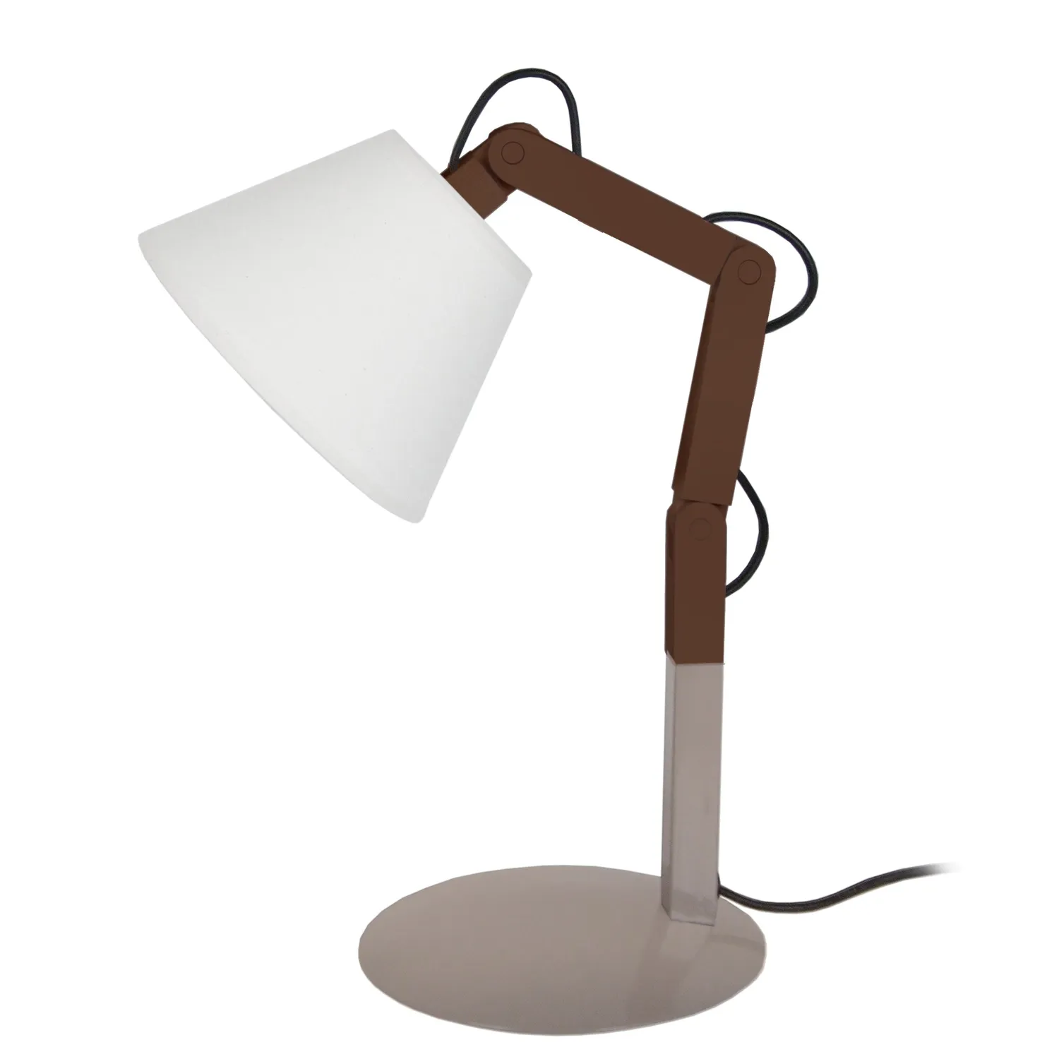 Tosel Freki lampada tavolo legno 45 cm naturale ecrù