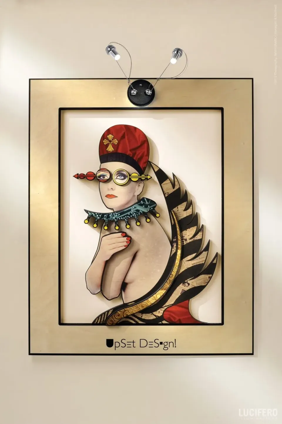 Lucifero Upset Maika lampada beige LED inclusi