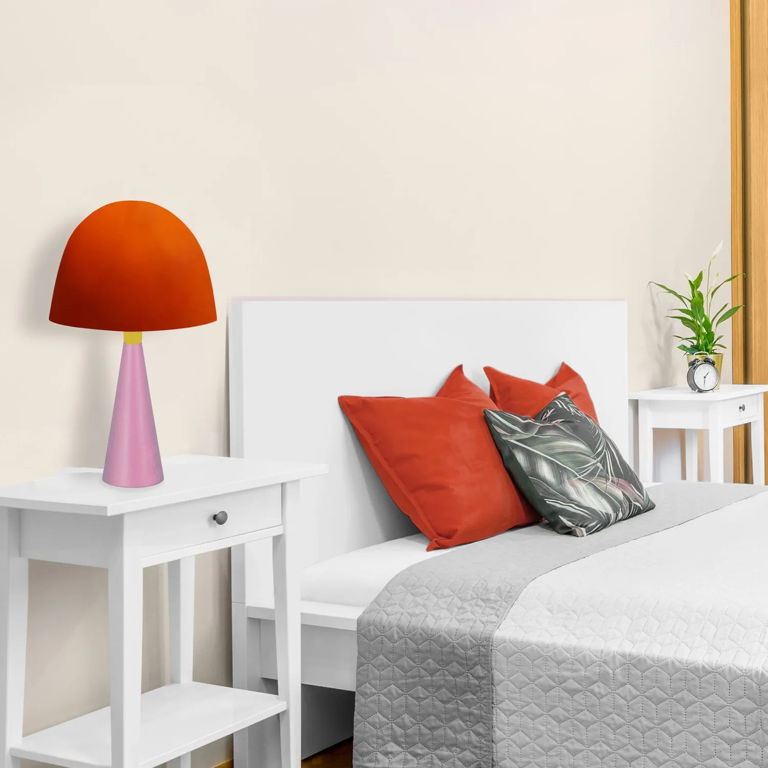 Tosel Petite Janina lampada tavolo arancione E27 22x37 cm