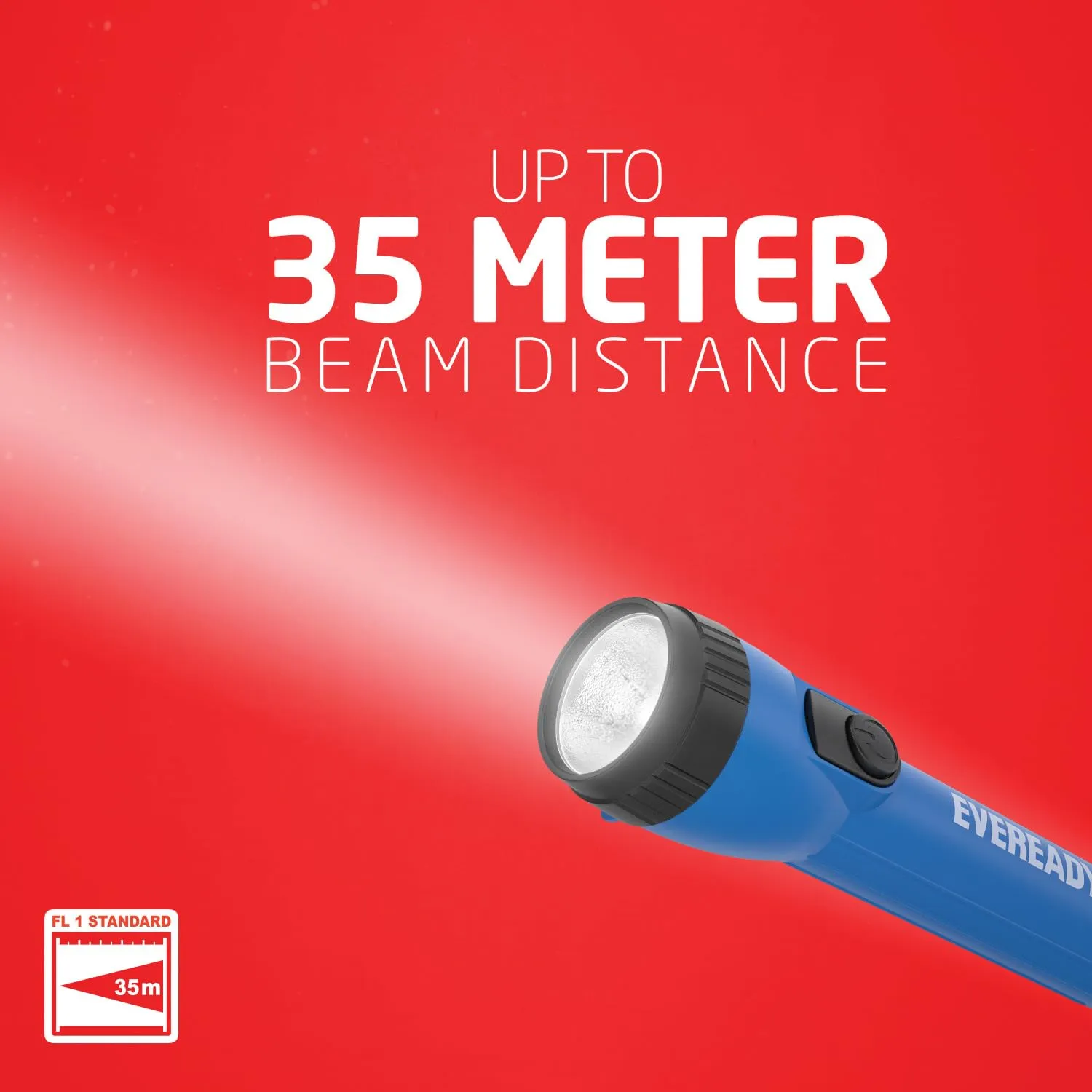 Eveready torcia LED 35 m blu giallo pack 4 batterie AA