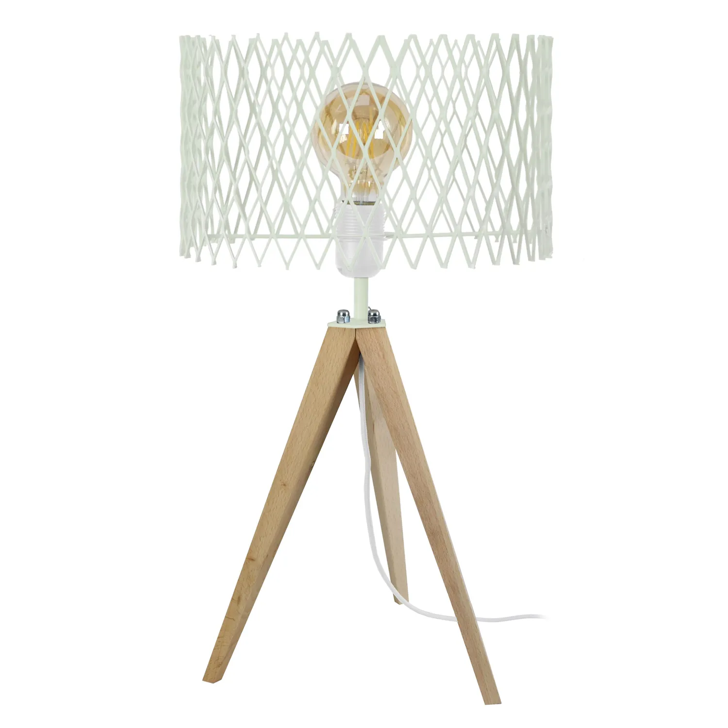 Tosel Aster lampada treppiede naturale nero 30x54cm