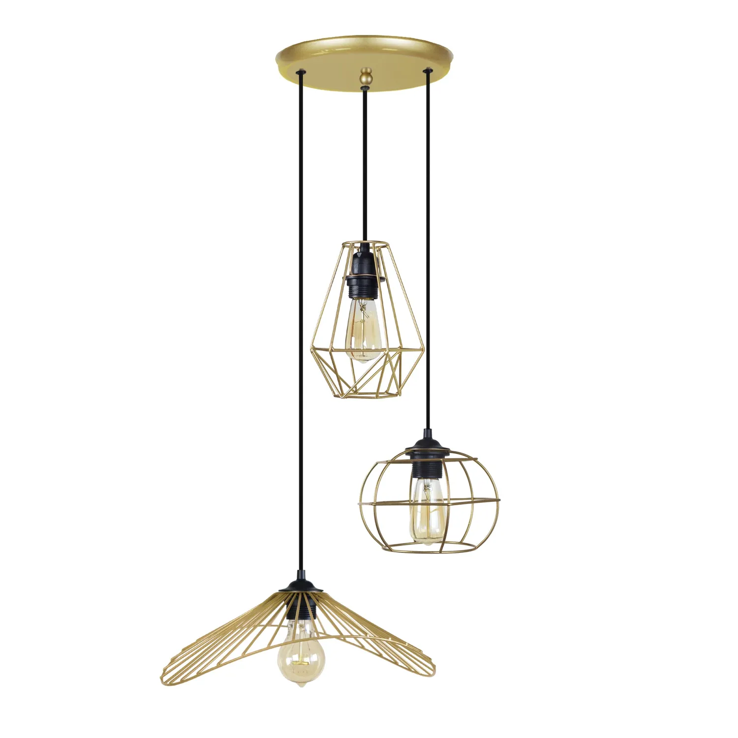 Tosel Asolo Lady Ufo lampadario 45 cm bianco metallo