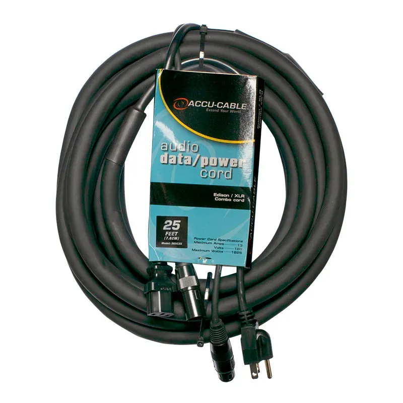 American DJ Accu-Cable SKAC25 Cavo Segnale 7,6m Combo