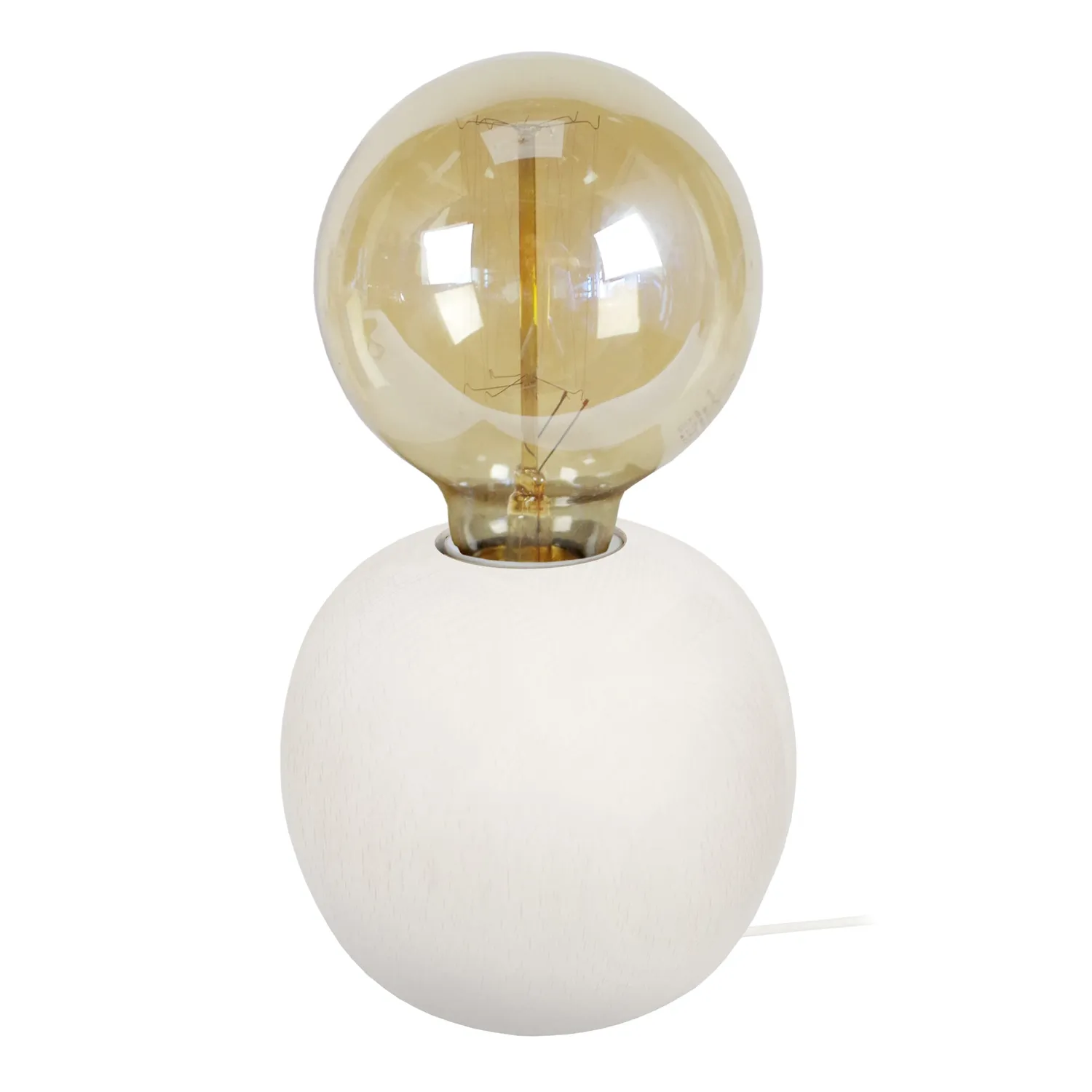 Tosel Bois Boule lampada tavolo naturale E27