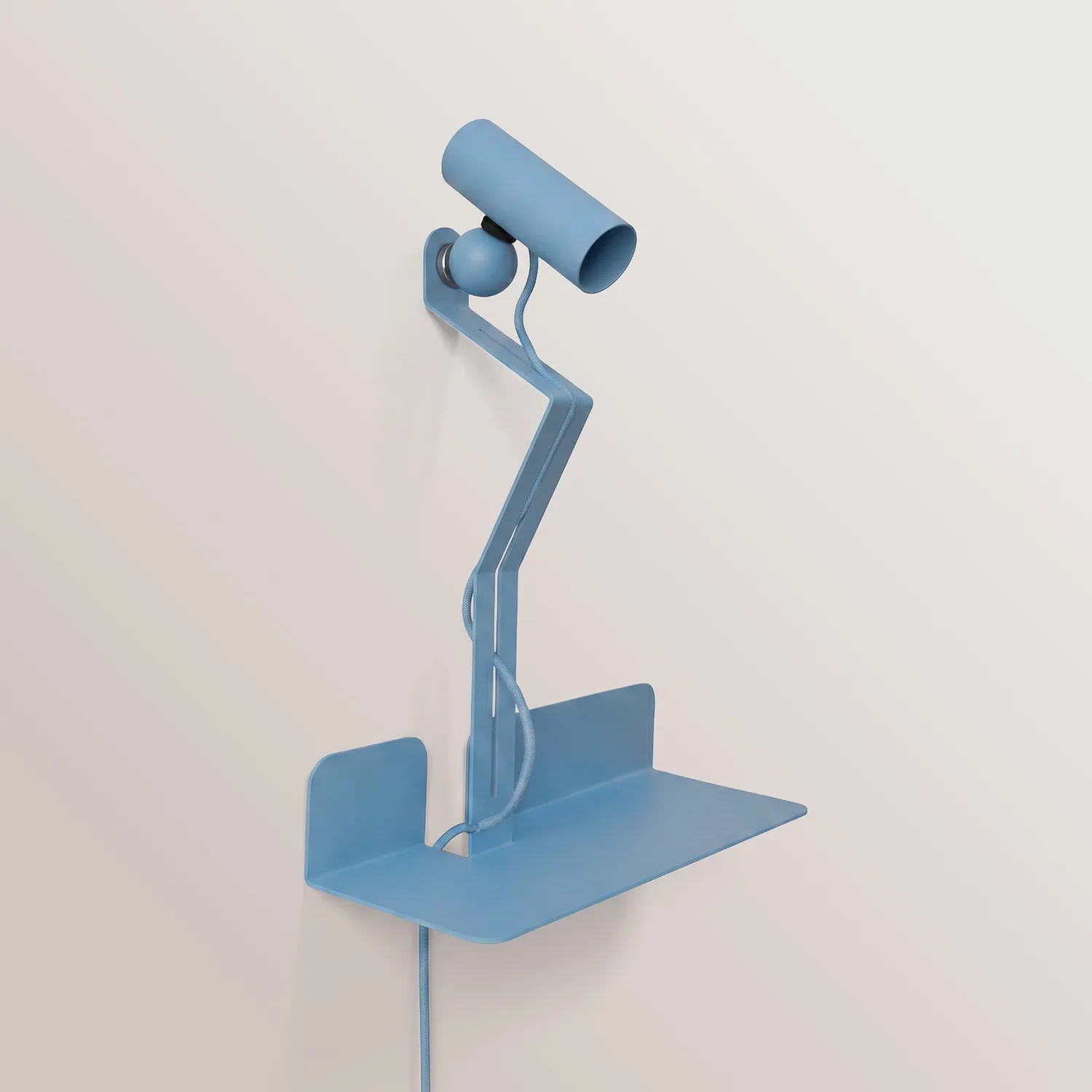 Creative Cables Murio Tubo lampada parete blu con lampadina