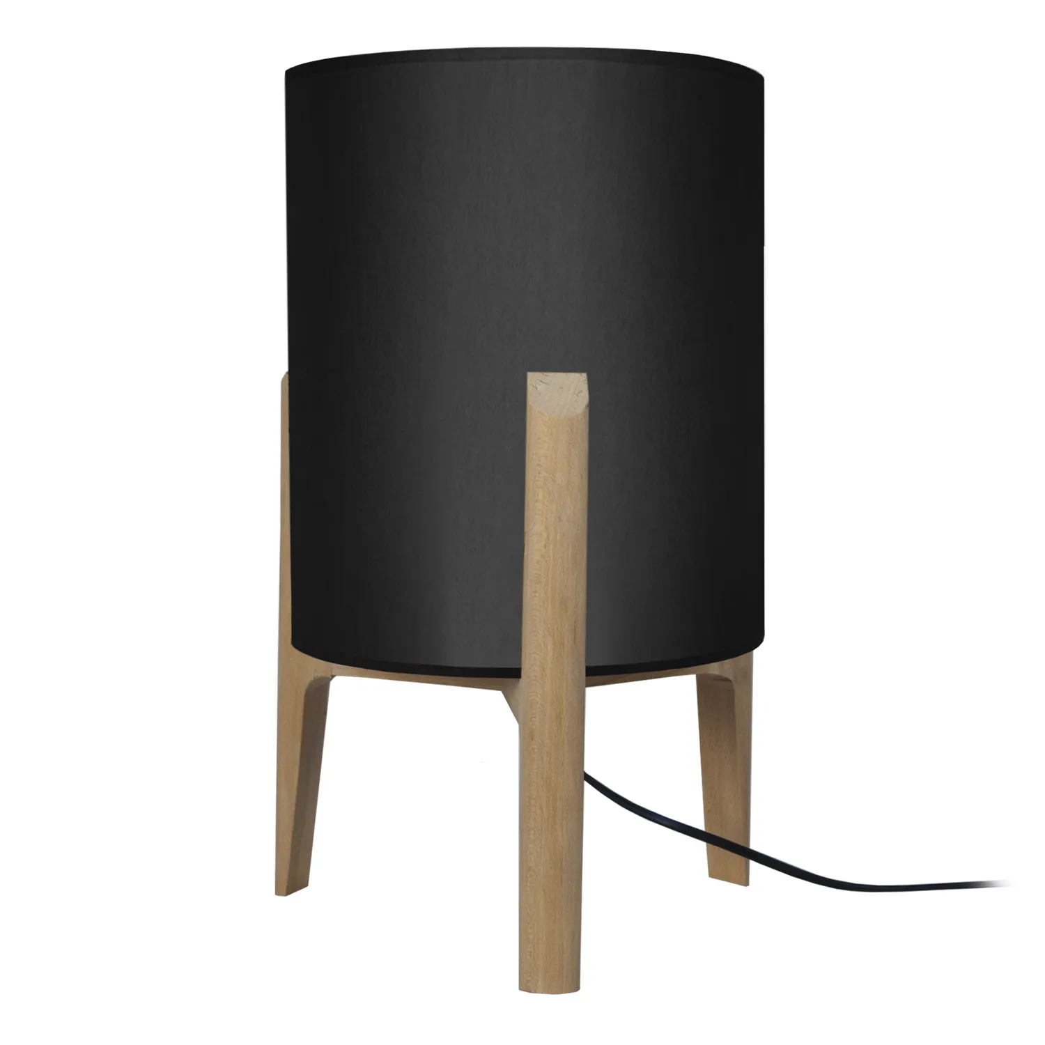 Tosel Pippint Large lampada da comodino treppiede bianco naturale