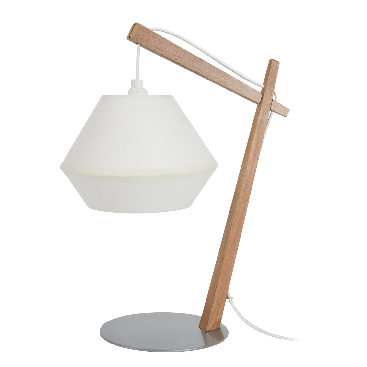Tosel Belfort Cone lampada da tavolo arco ecru 29x35cm E14