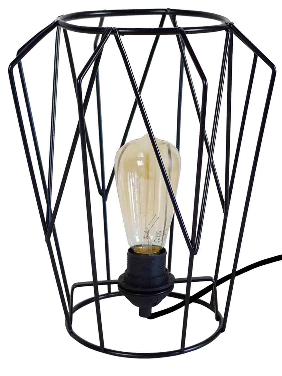 Tosel Olympia LT2 lampada da tavolo nera 25x29 cm metallo