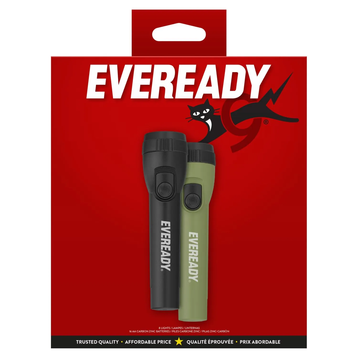 Eveready torcia LED uso generale 8 pezzi batterie incluse