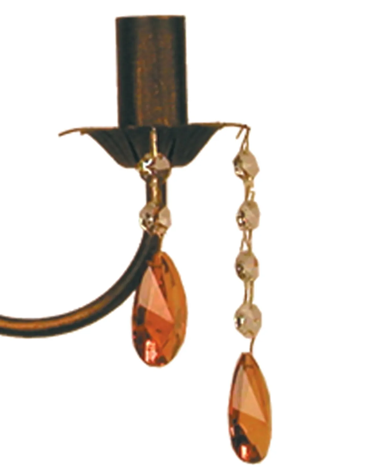 Tosel Pampilles lampadario 3 luci marrone 44 cm E14