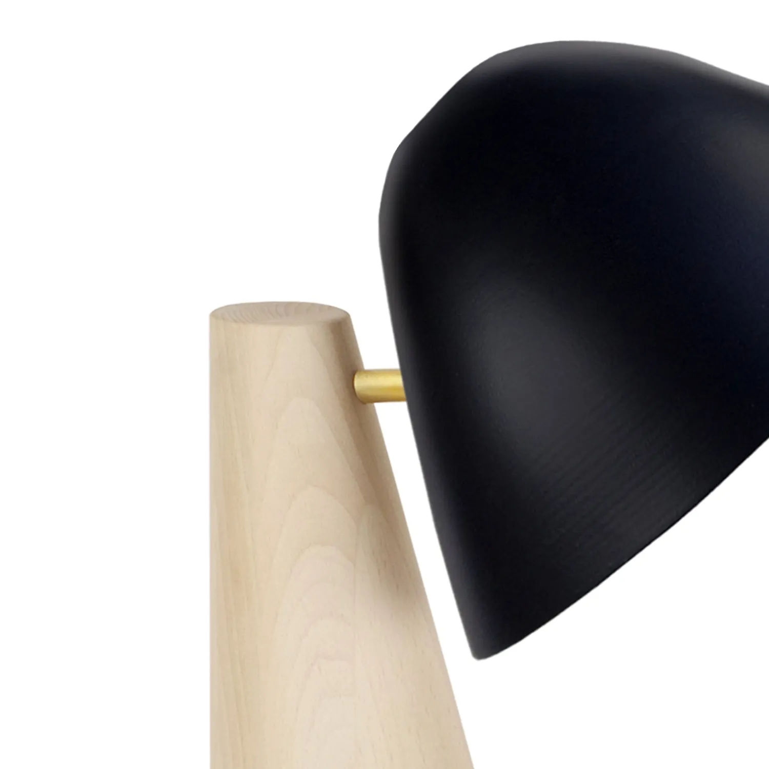 Tosel Nella Lampada da Tavolo Cono 25x42cm Nera Legno