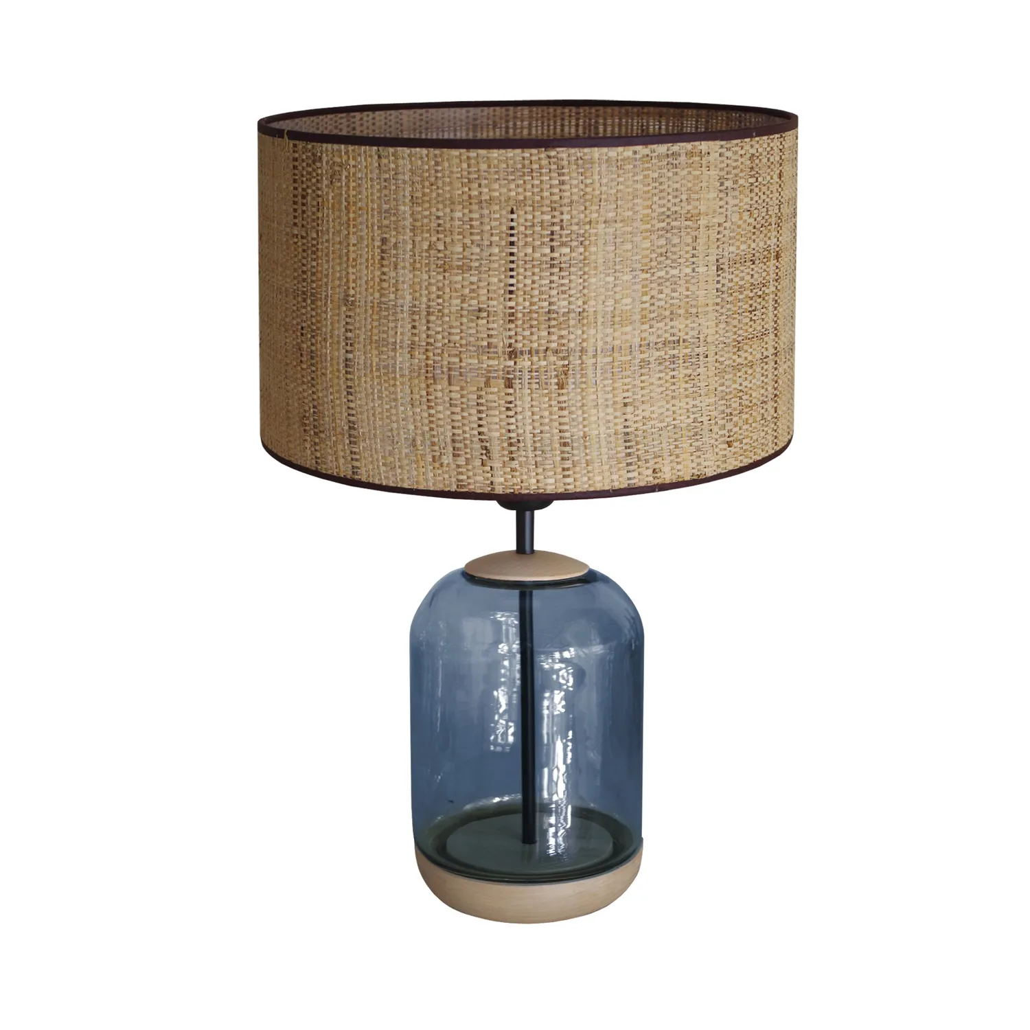 Tosel Svalbard Big lampada tavolo legno vetro E27