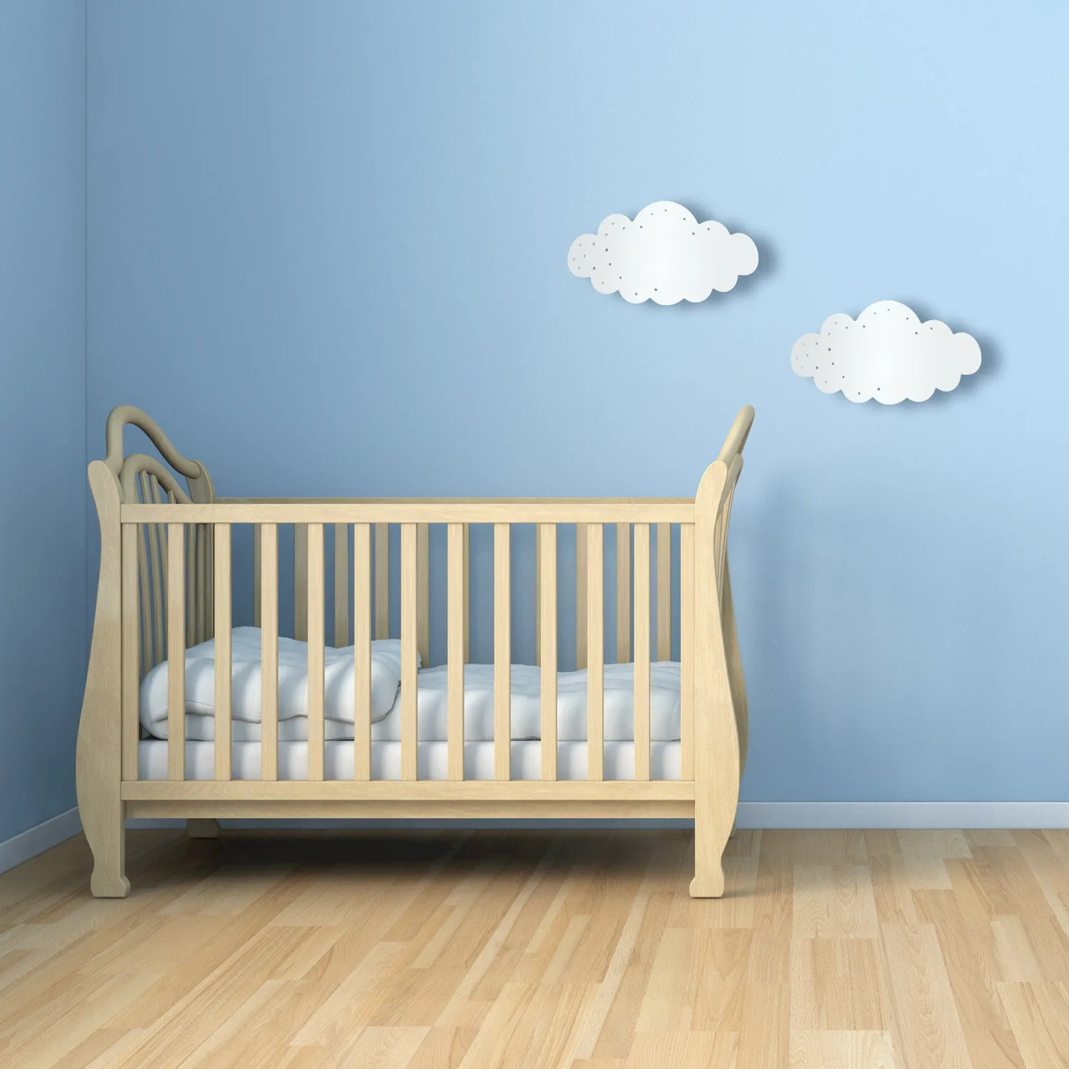 Tosel Nuage Applique Nuvola Bianca 34x9 cm Metallo