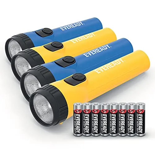 Eveready Torcia LED Super Luminosa Set 4 Pezzi con Pile