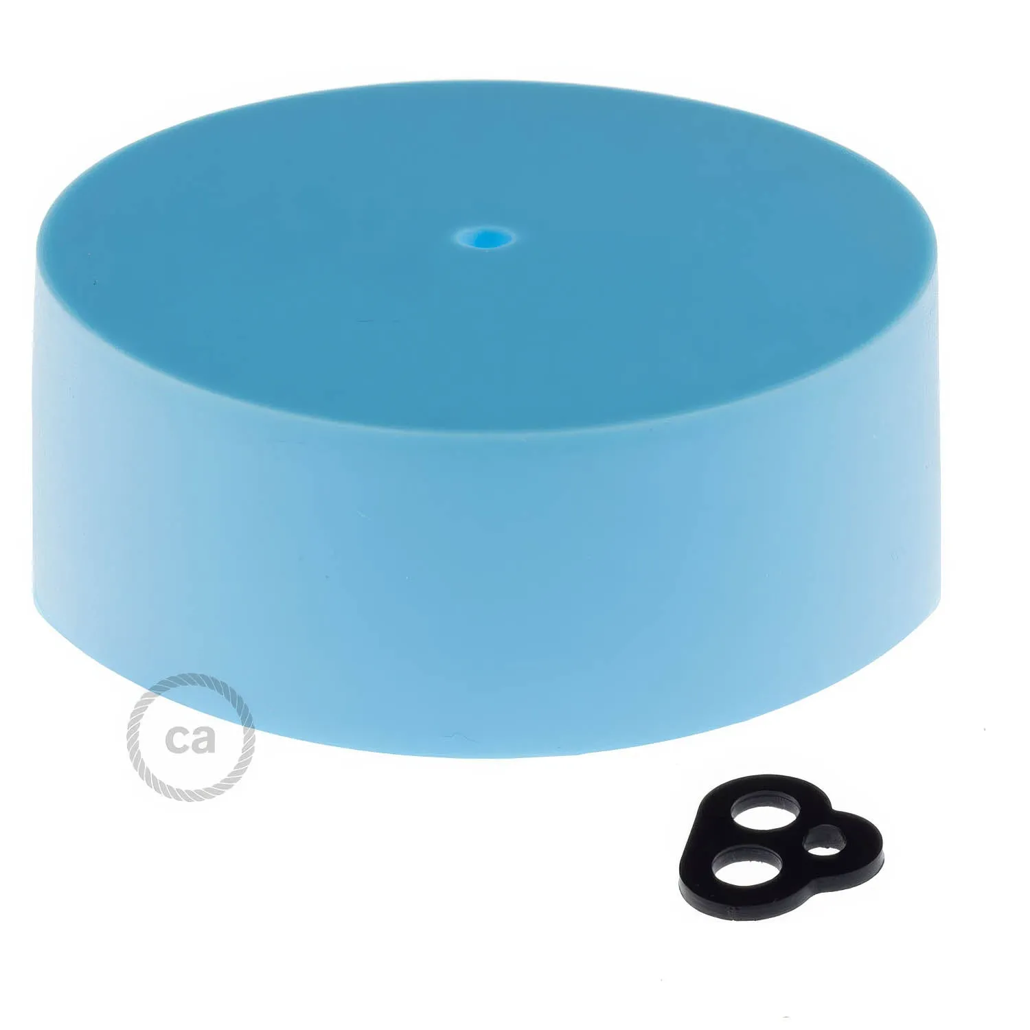 Creative Cables rosone silicone cilindrico azzurro 83 mm
