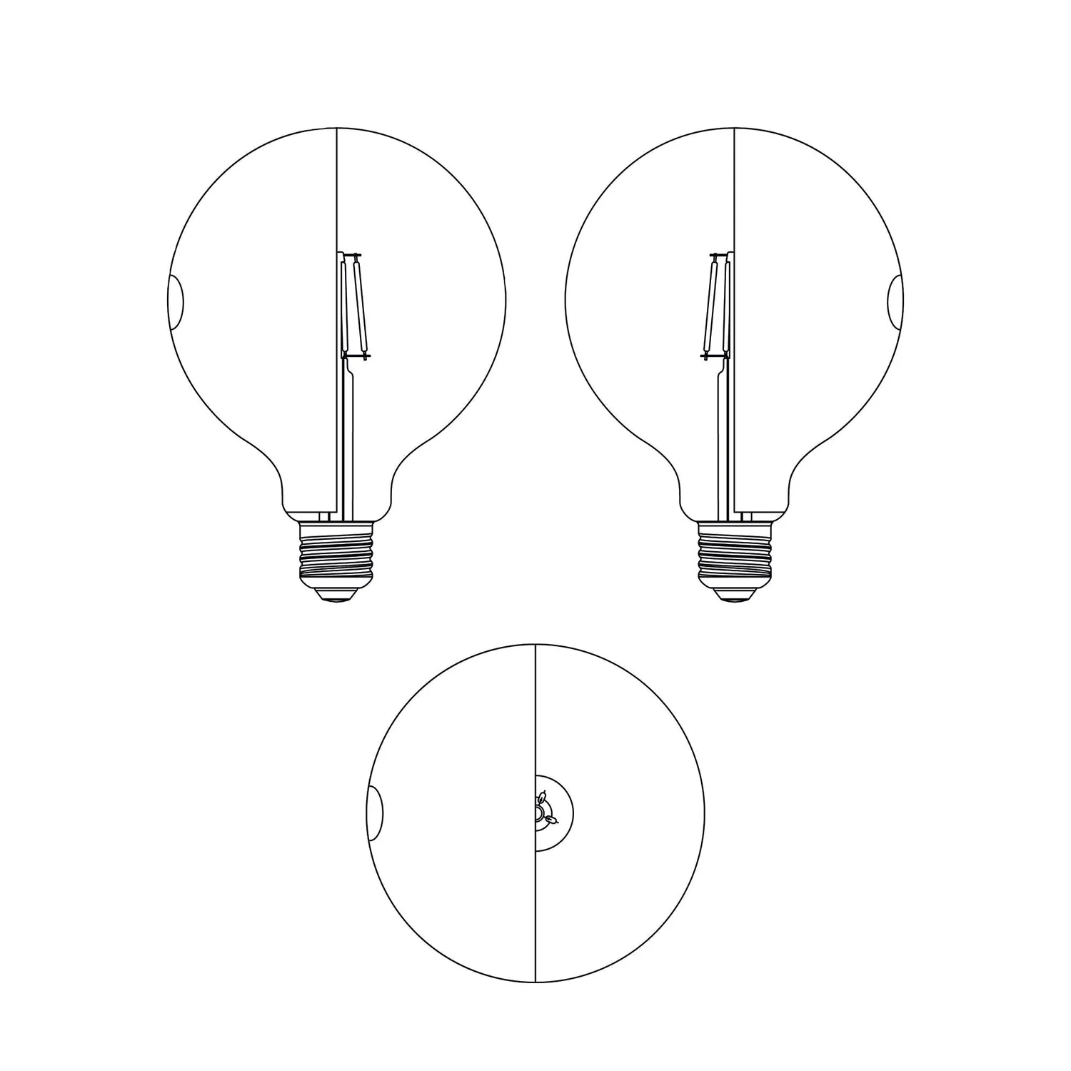 Creative Cables Talia G125 lampadina panna E27 dimmerabile