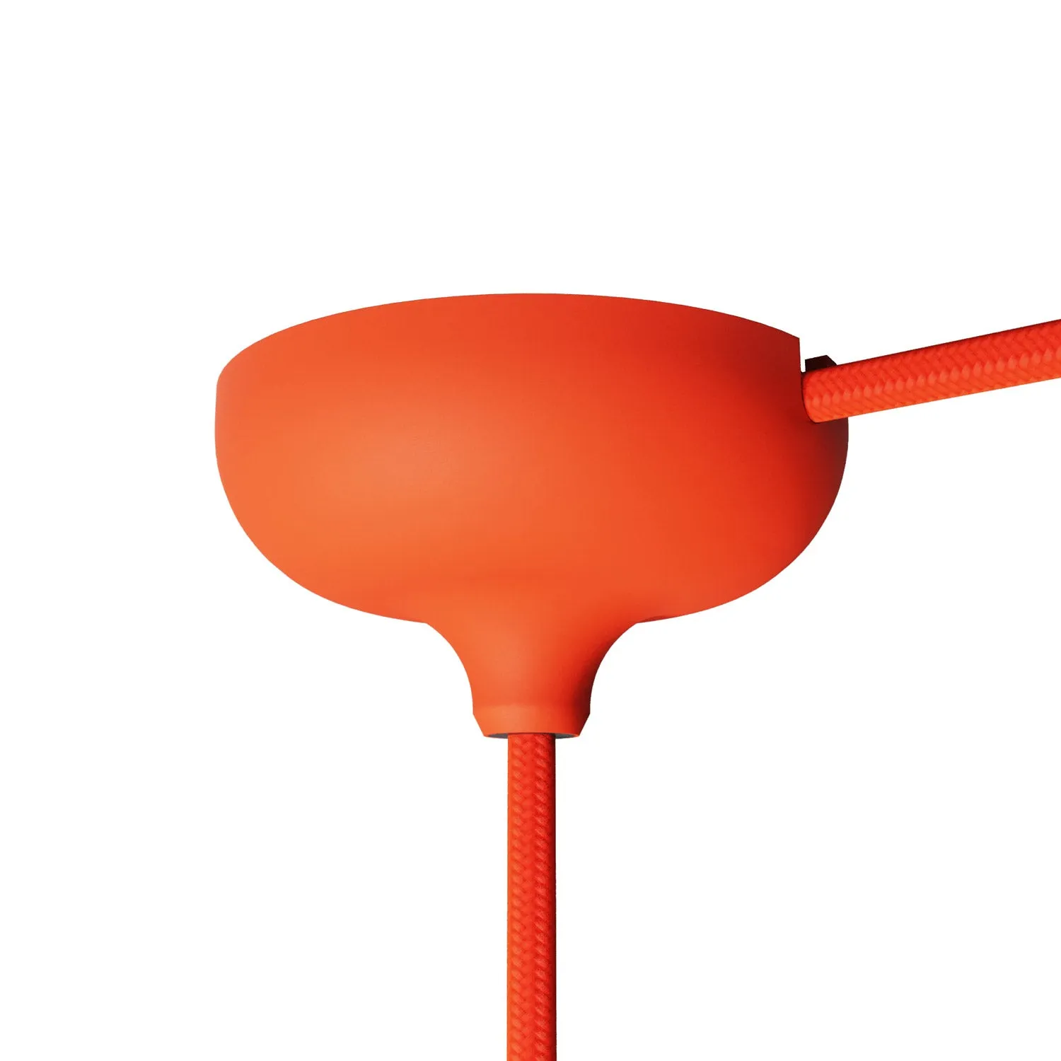 Creative Cables rosone silicone arancione foro centrale e laterale