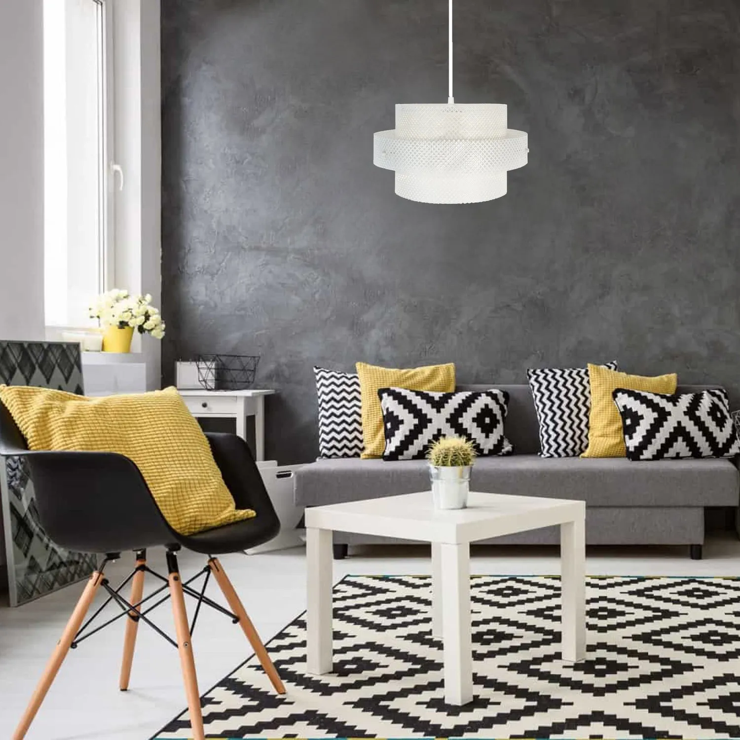 Tosel Stockholm lampadario a sospensione alluminio 35x100cm