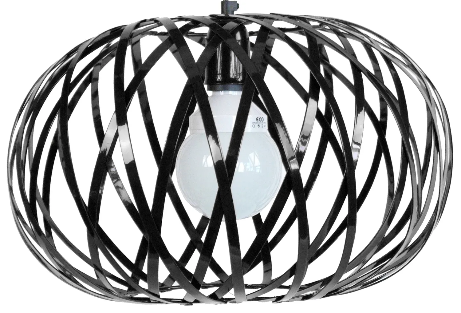 Tosel Citrouille sospensione globo metallo nero