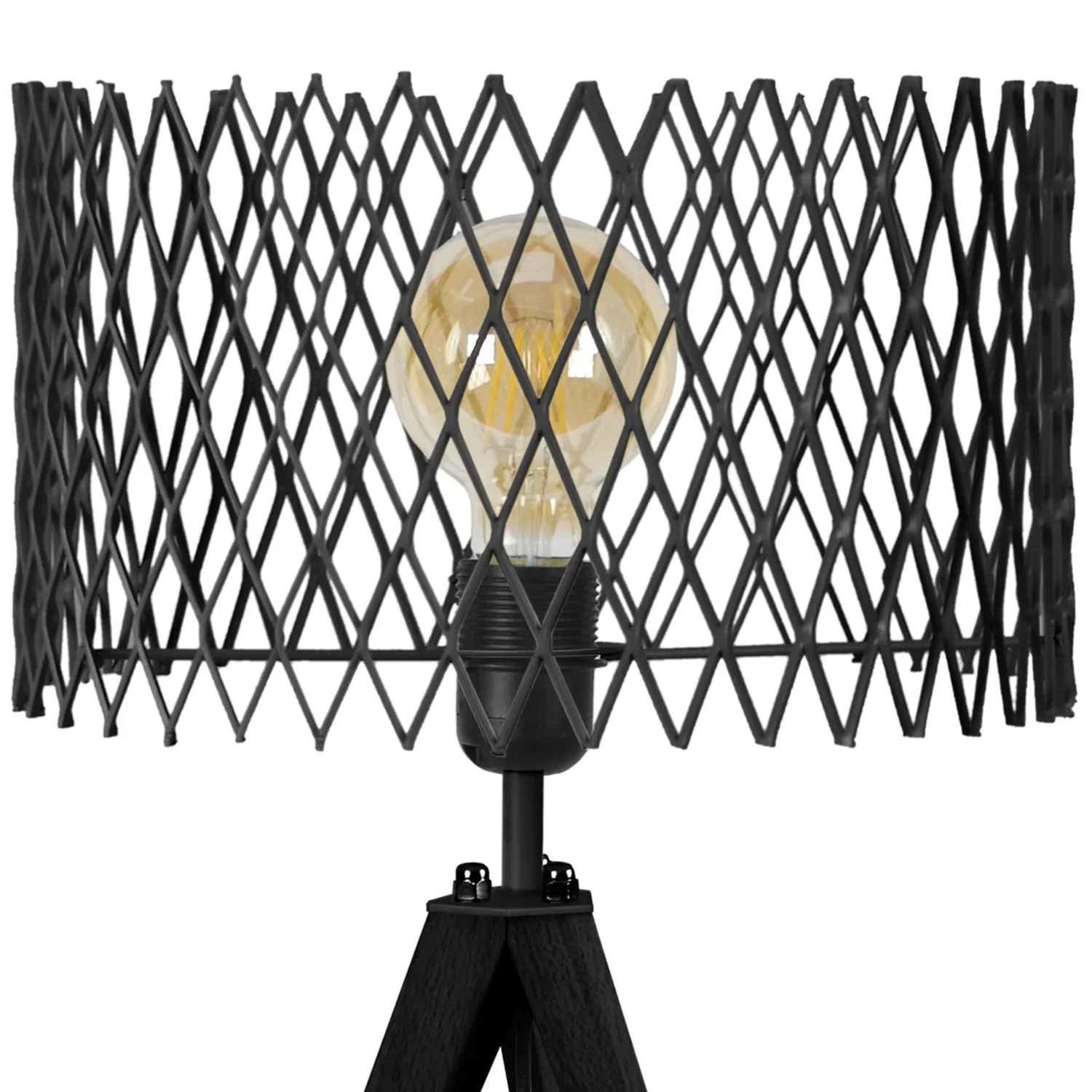 Tosel Aster lampada treppiede naturale nero 30x54cm