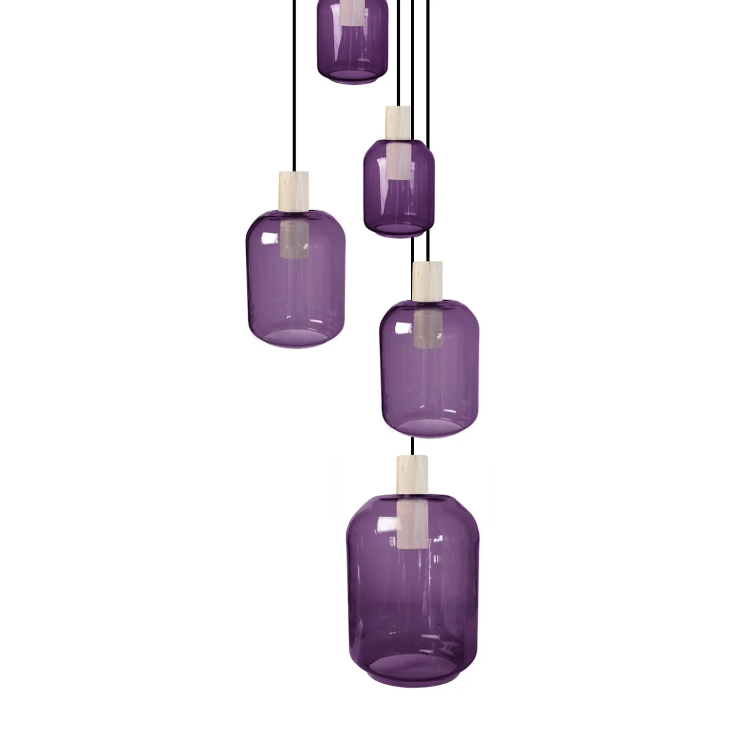 Tosel Svalbard SMB lampadario legno trasparente