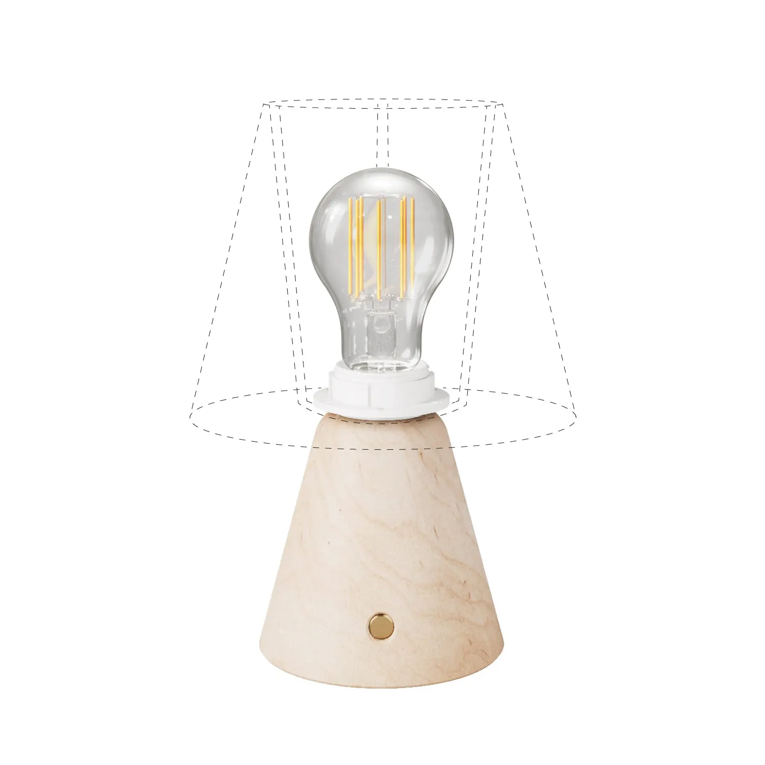 Creative Cables Cabless11 lampada portatile legno neutra