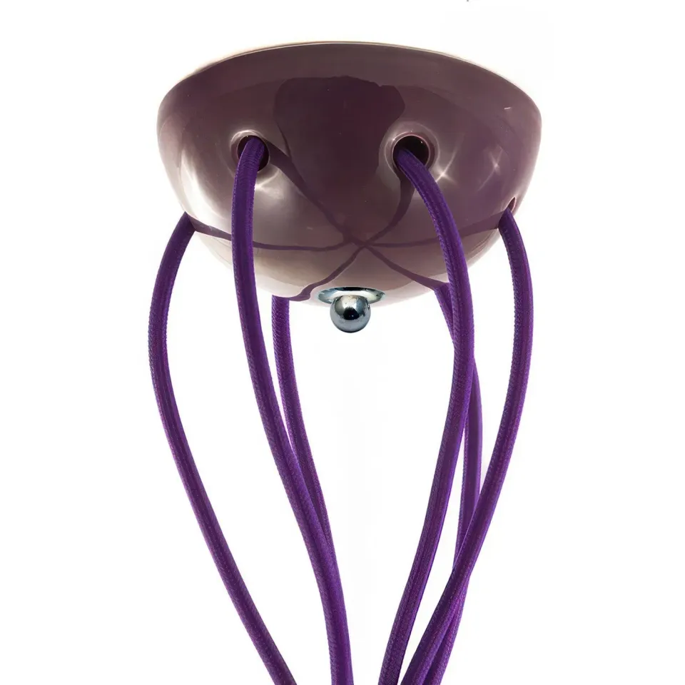 Creative Cables rosone ceramica viola 6 fori 130 mm