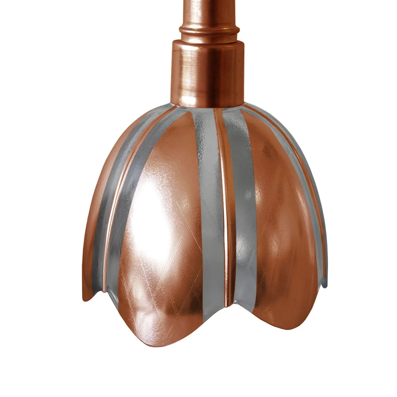 Tosel Galliati Sospensione Vetro Oro 18x90 cm Campana