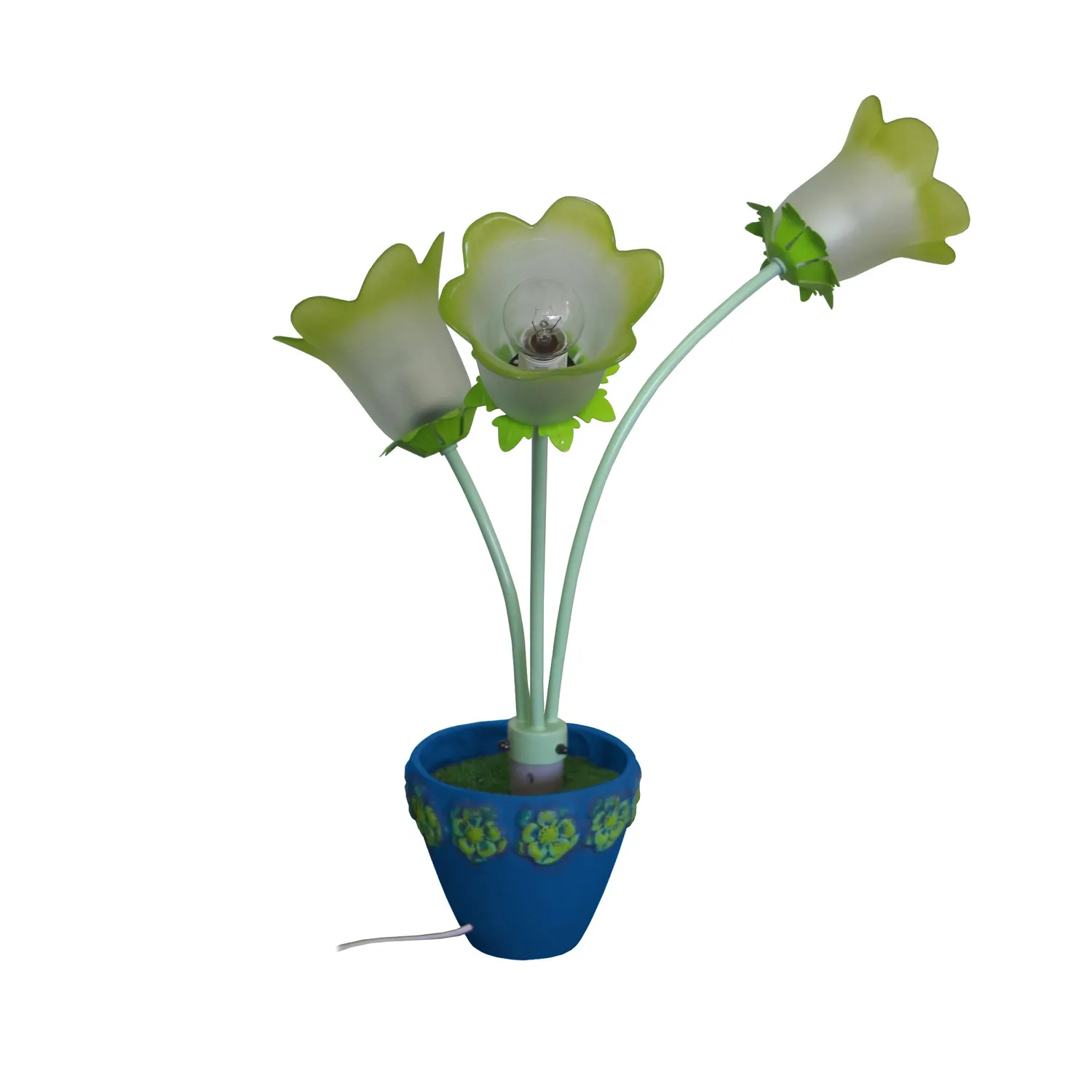 Tosel Fiore lampada da tavolo ceramica vetro rossa 40x60 cm