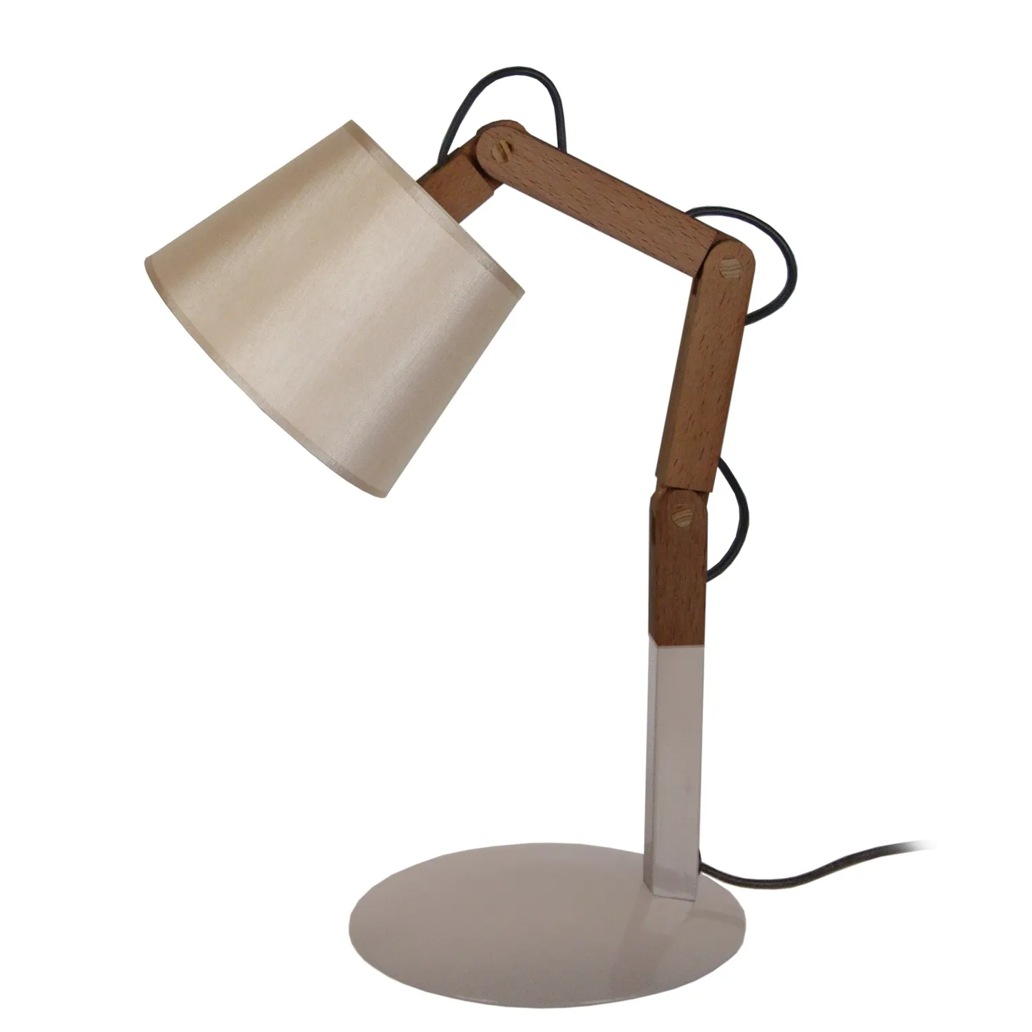 Tosel Freki lampada da tavolo naturale 45 cm legno