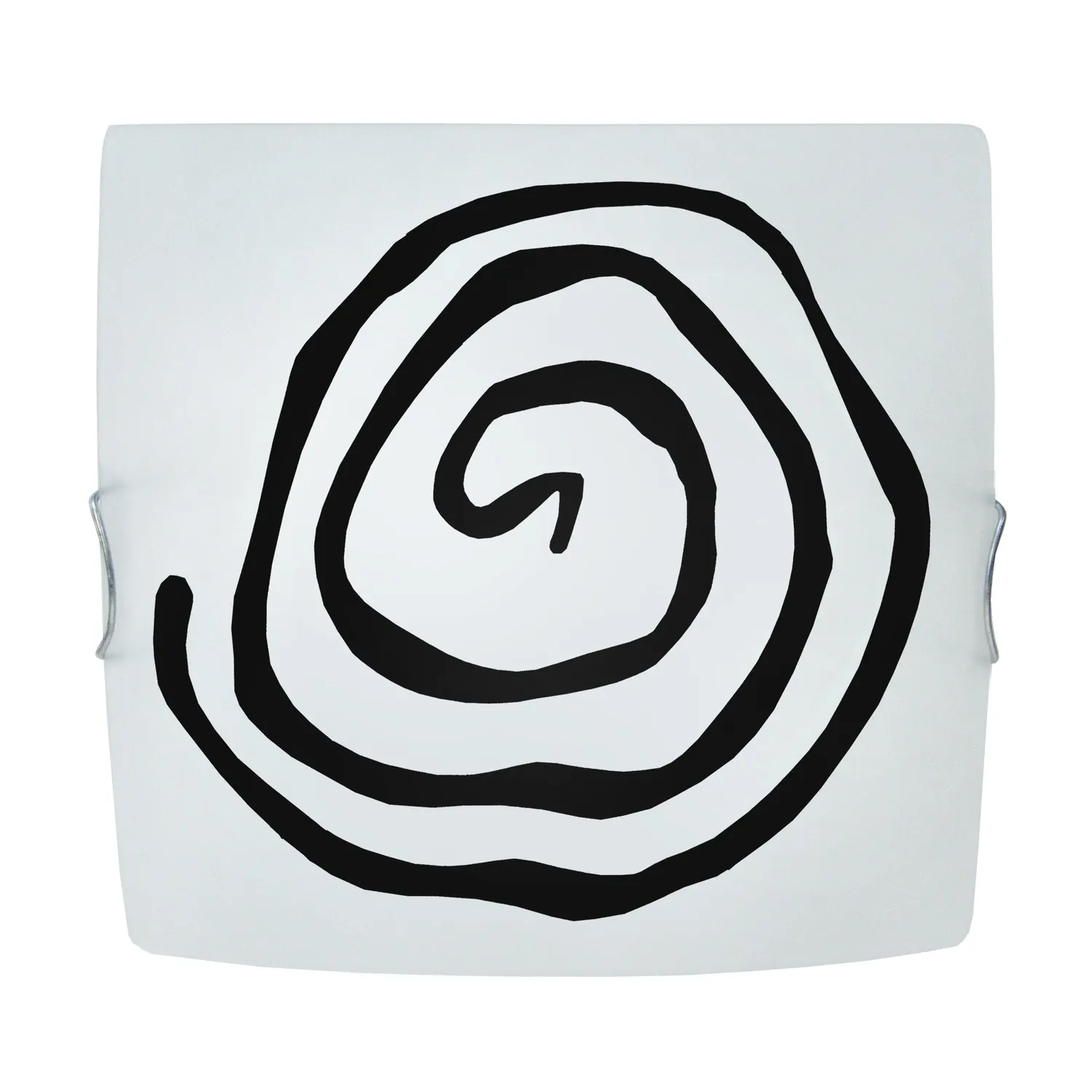 Tosel Mae Vagues plafoniera quadrata ambra 30 cm vetro