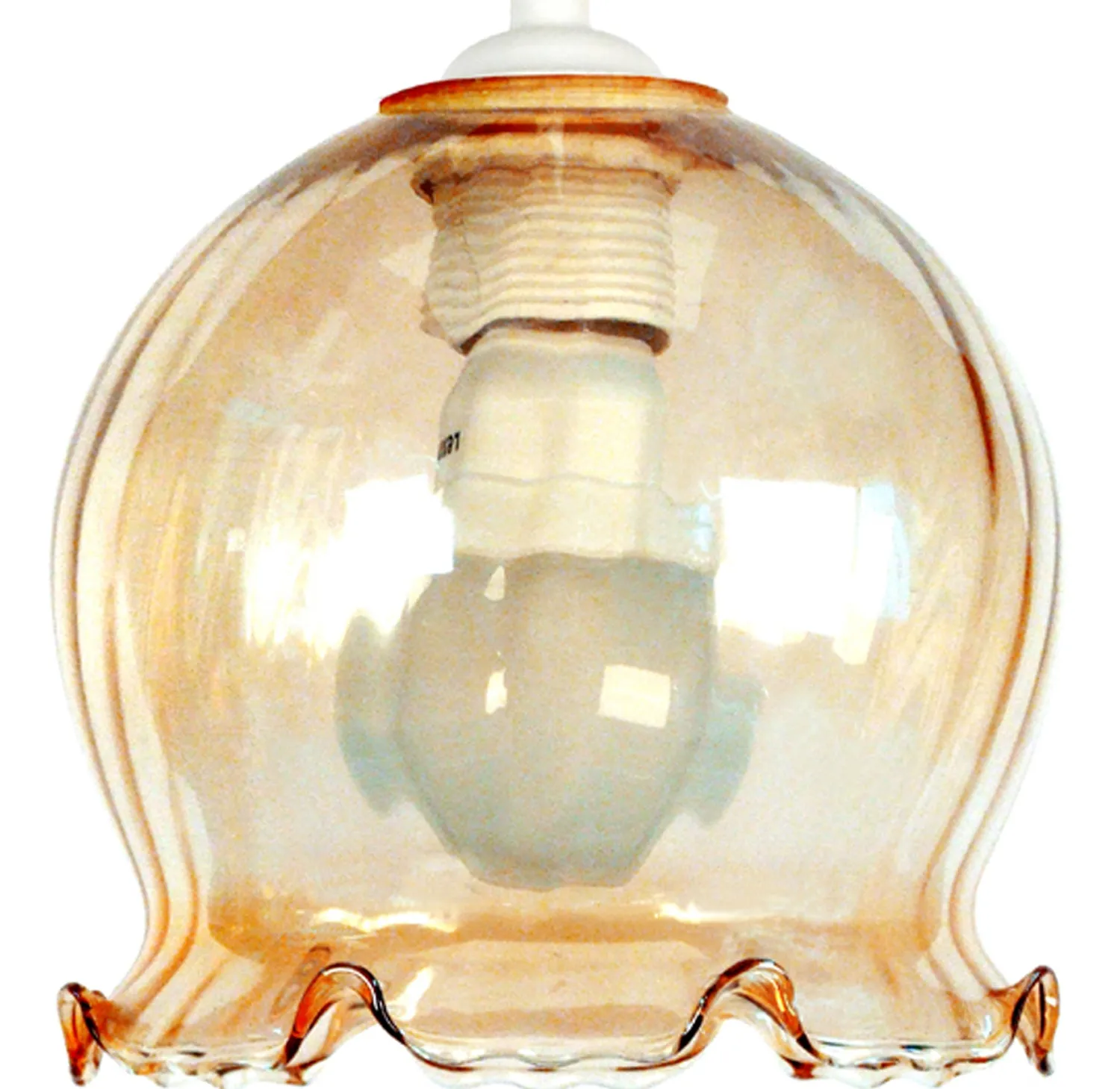 Tosel Domecq Sospensione Vetro 18x100cm Ambra Cupola