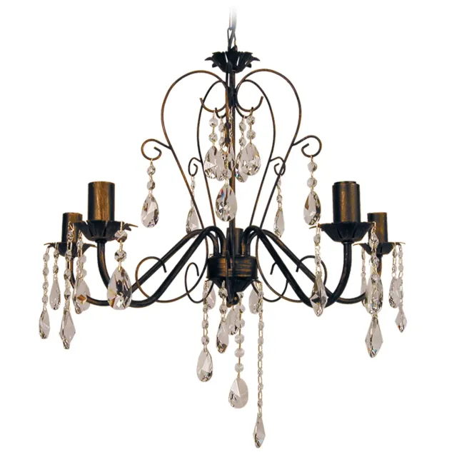 Tosel Pampilles lampadario marrone trasparente