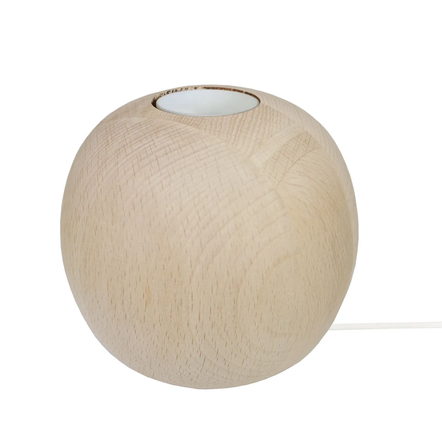 Tosel Boule base lampada comodino 11x10cm naturale legno