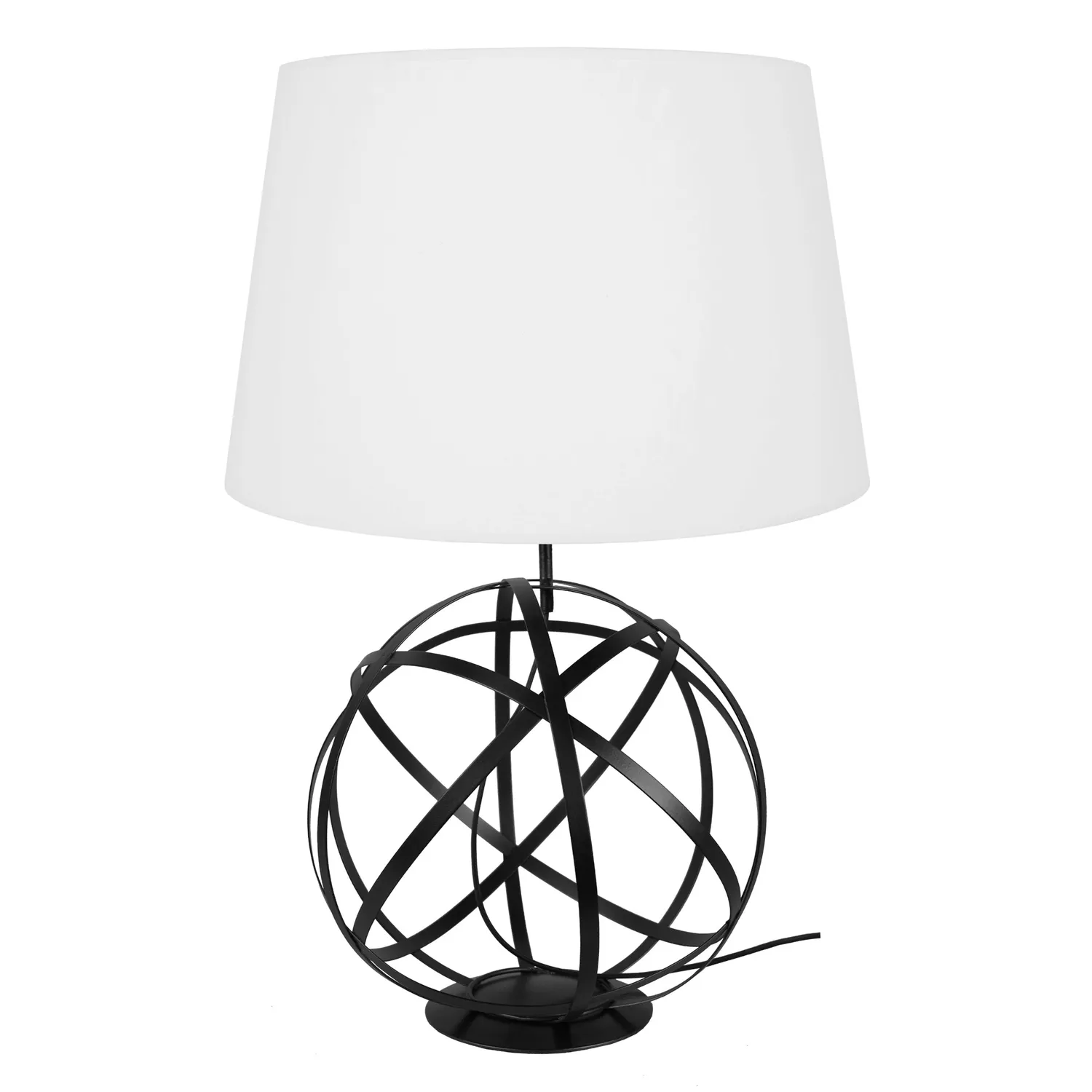 Tosel Globe Junon Lampada da Tavolo Nera 40x65 cm E27