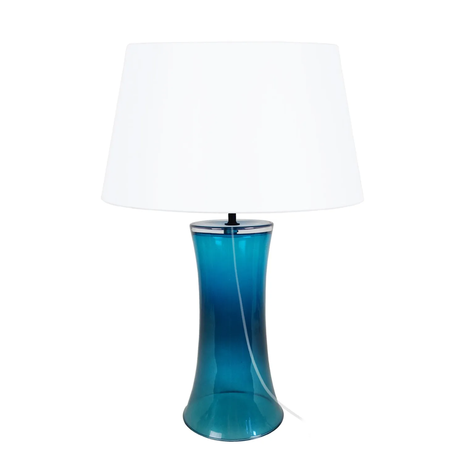 Tosel Trompeta lampada comodino vetro bianco 52 cm