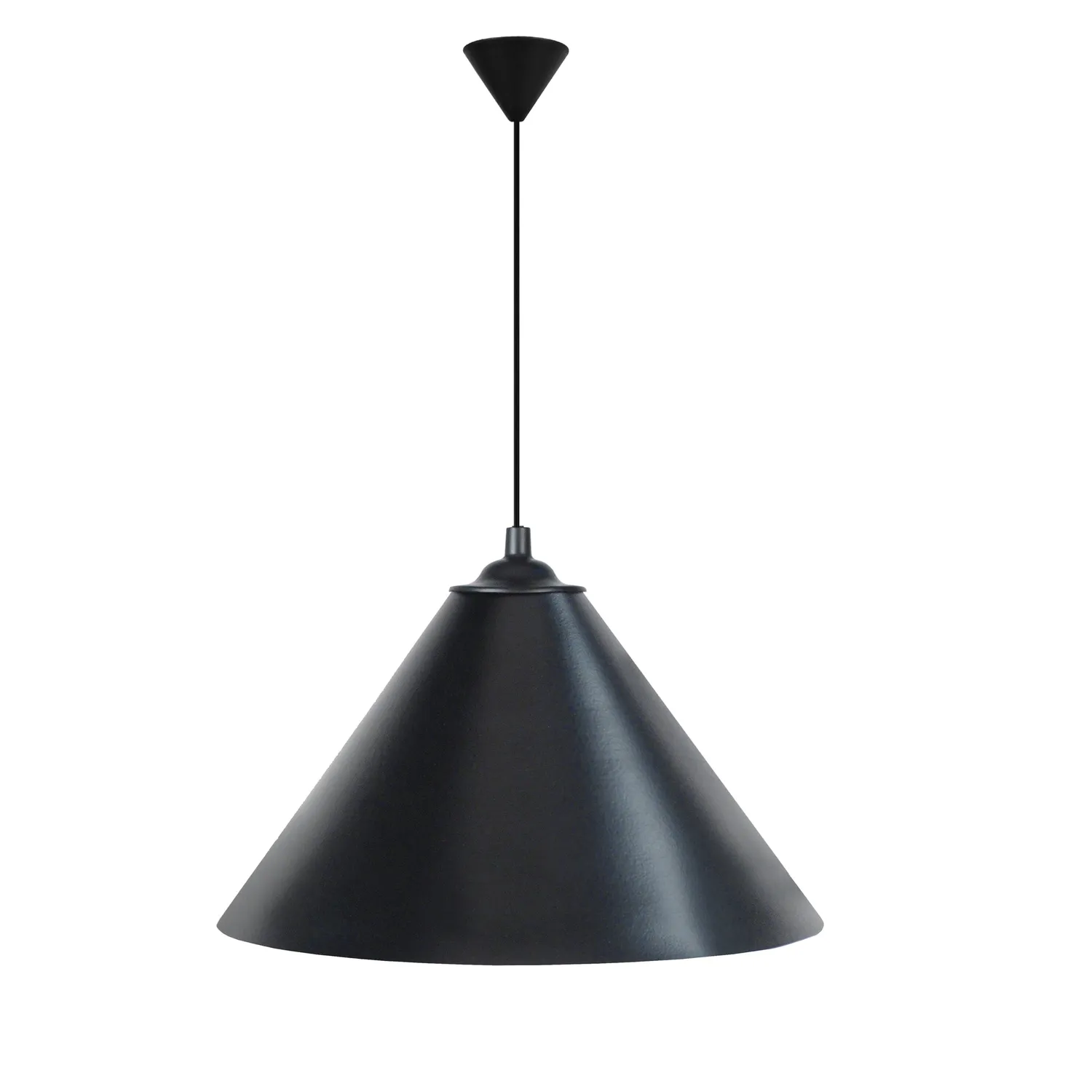 Tosel Conique Sospensione Conica Nero D24 cm Metallo