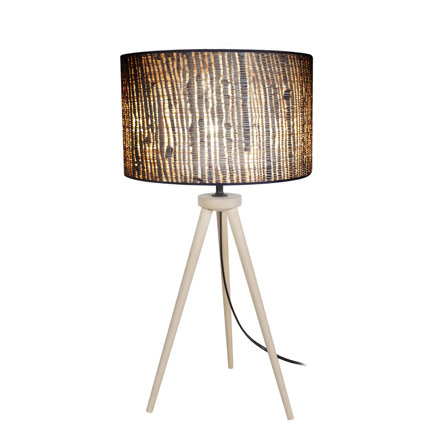 Tosel Jute Lampada Comodino Treppiede Juta 30x54 cm E27