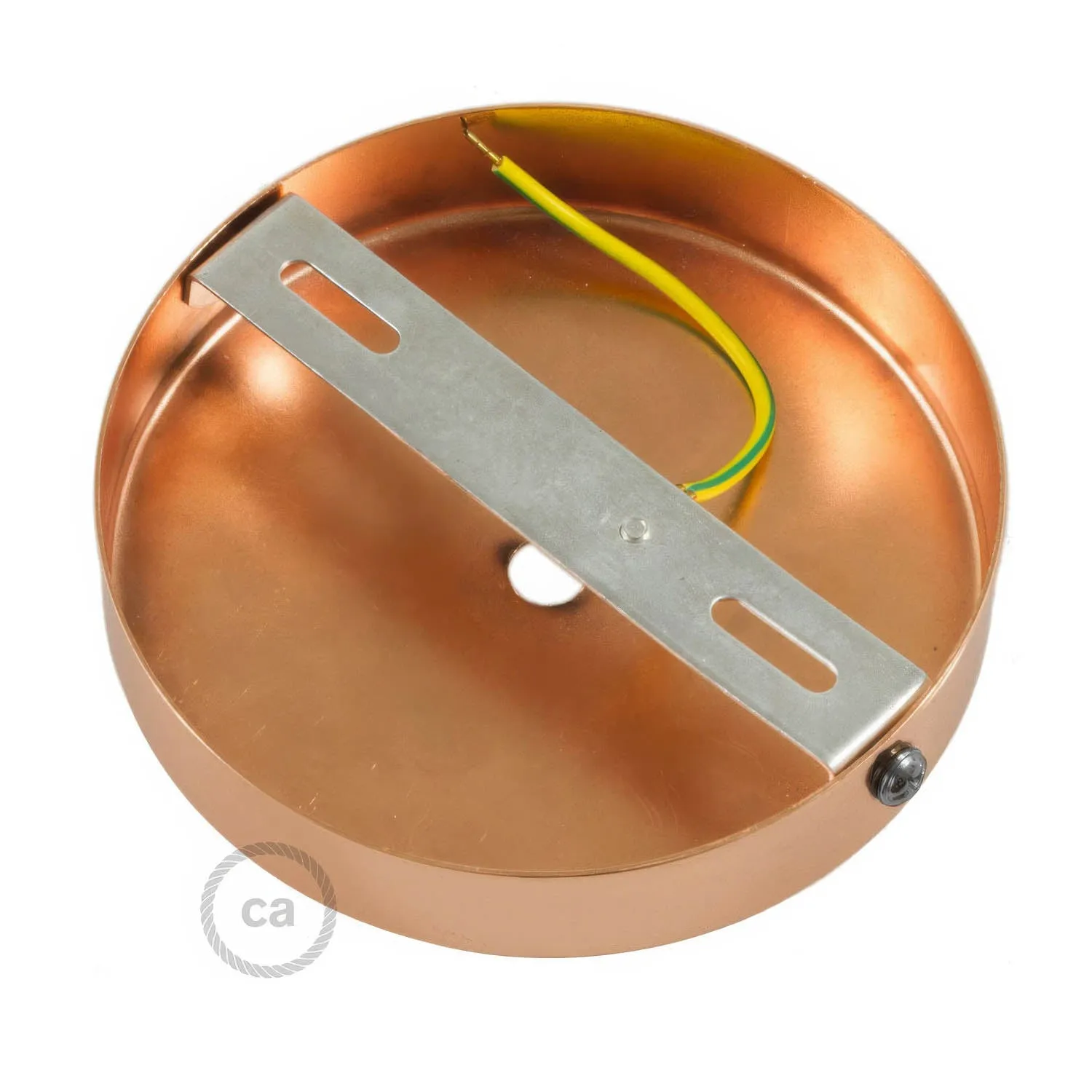 Creative Cables Rosone soffitto rame metallo 1 foro E27 elegante
