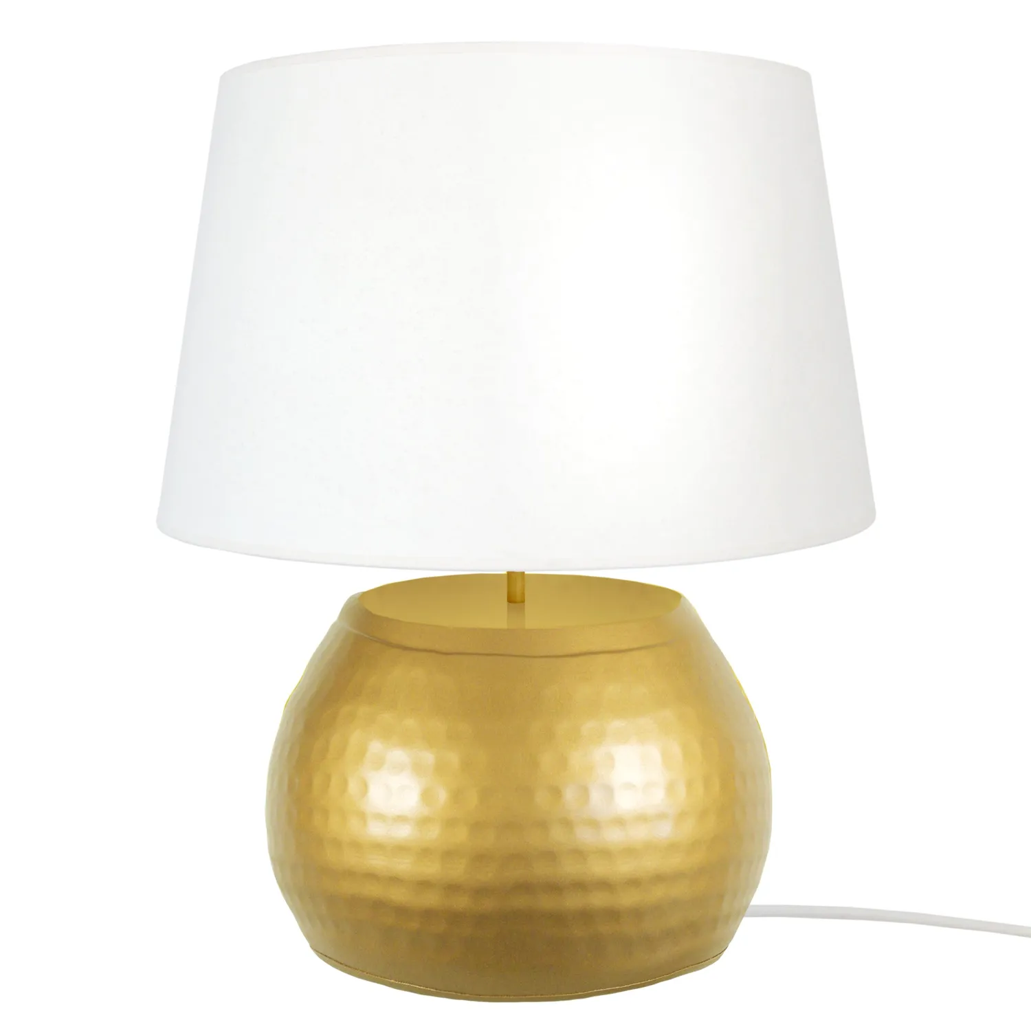 Tosel Mumbai lampada tavolo cromo ecrù 50x60 sfera