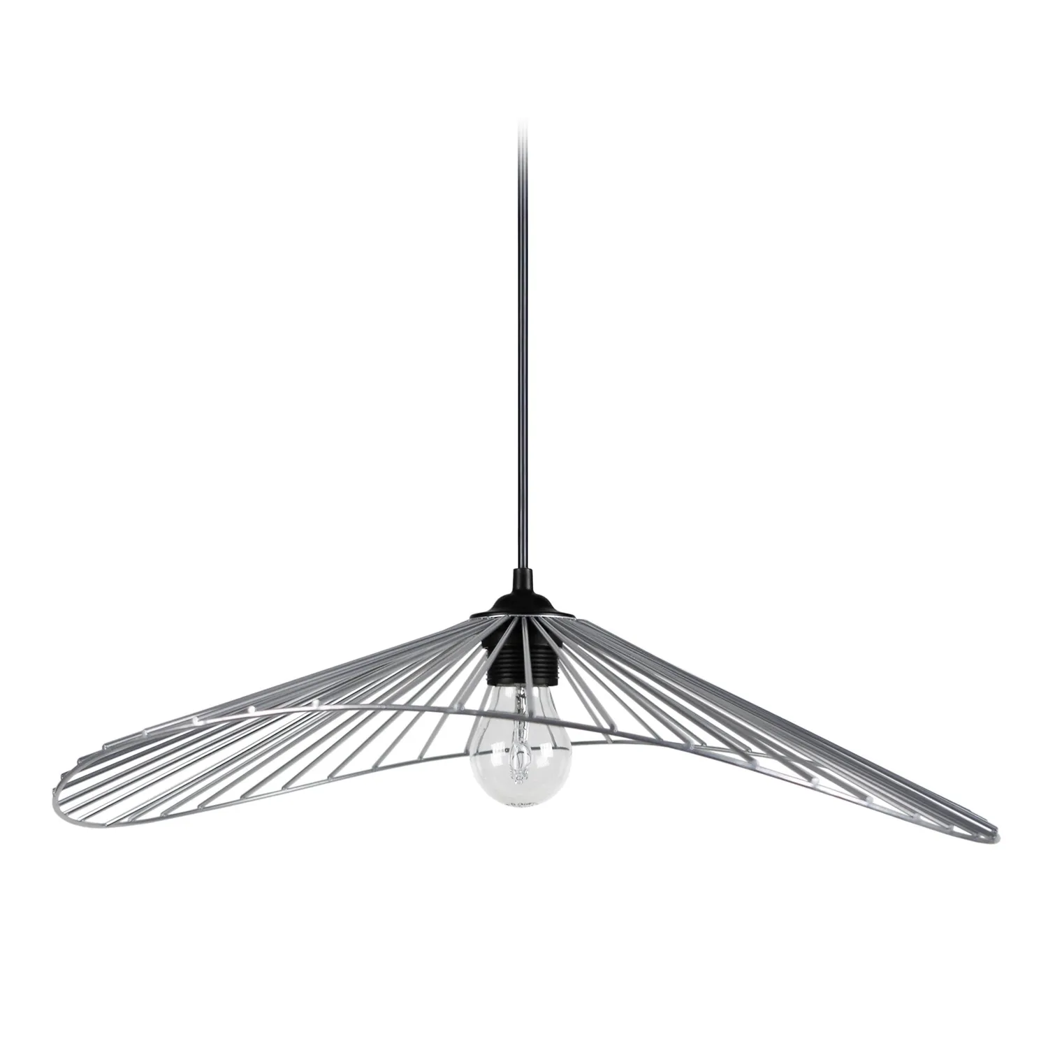 Tosel Lady sospensione bianca D44 cm metallo fili
