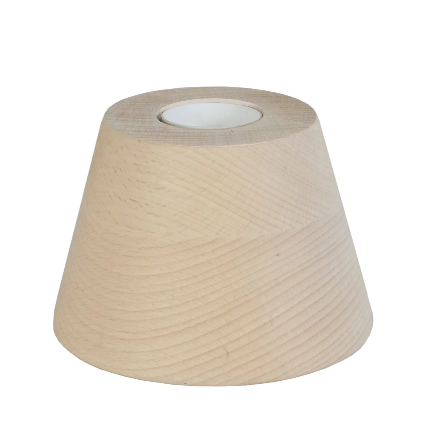 Tosel Cone Base Lampada Comodino D11cm Naturale Legno