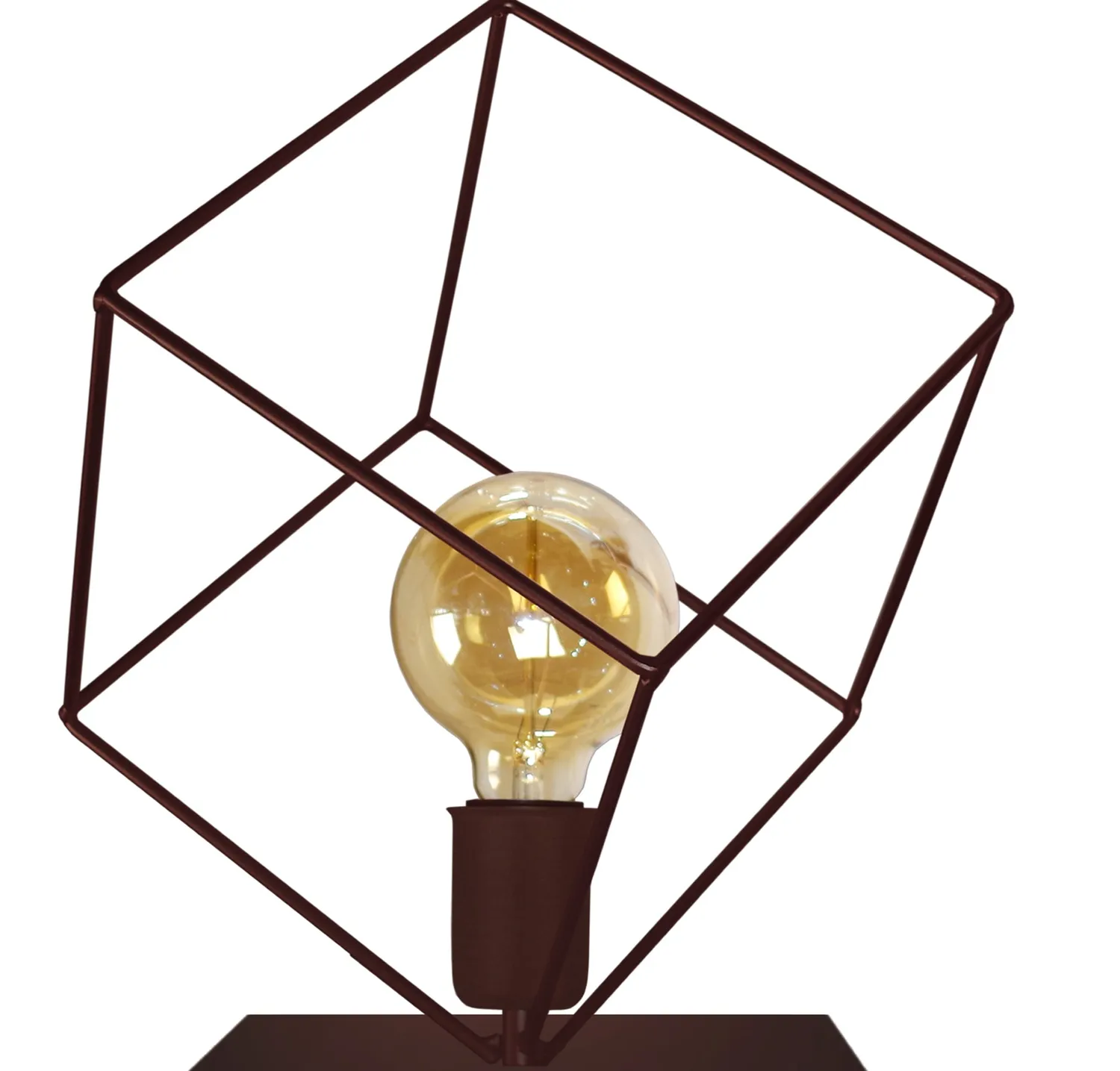 Tosel Square lampada tavolo metallo bronzo 35x37