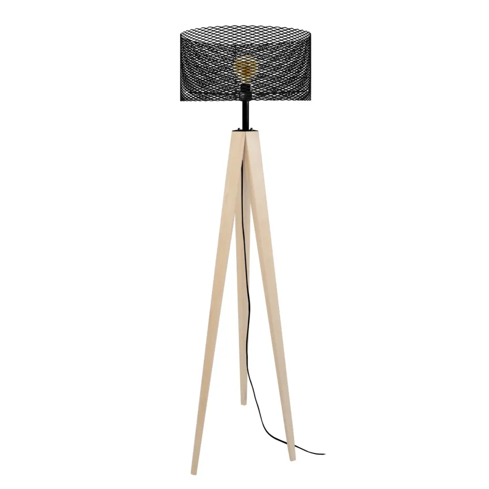 Tosel Adonis piantana colonna 160 cm nero metallo legno