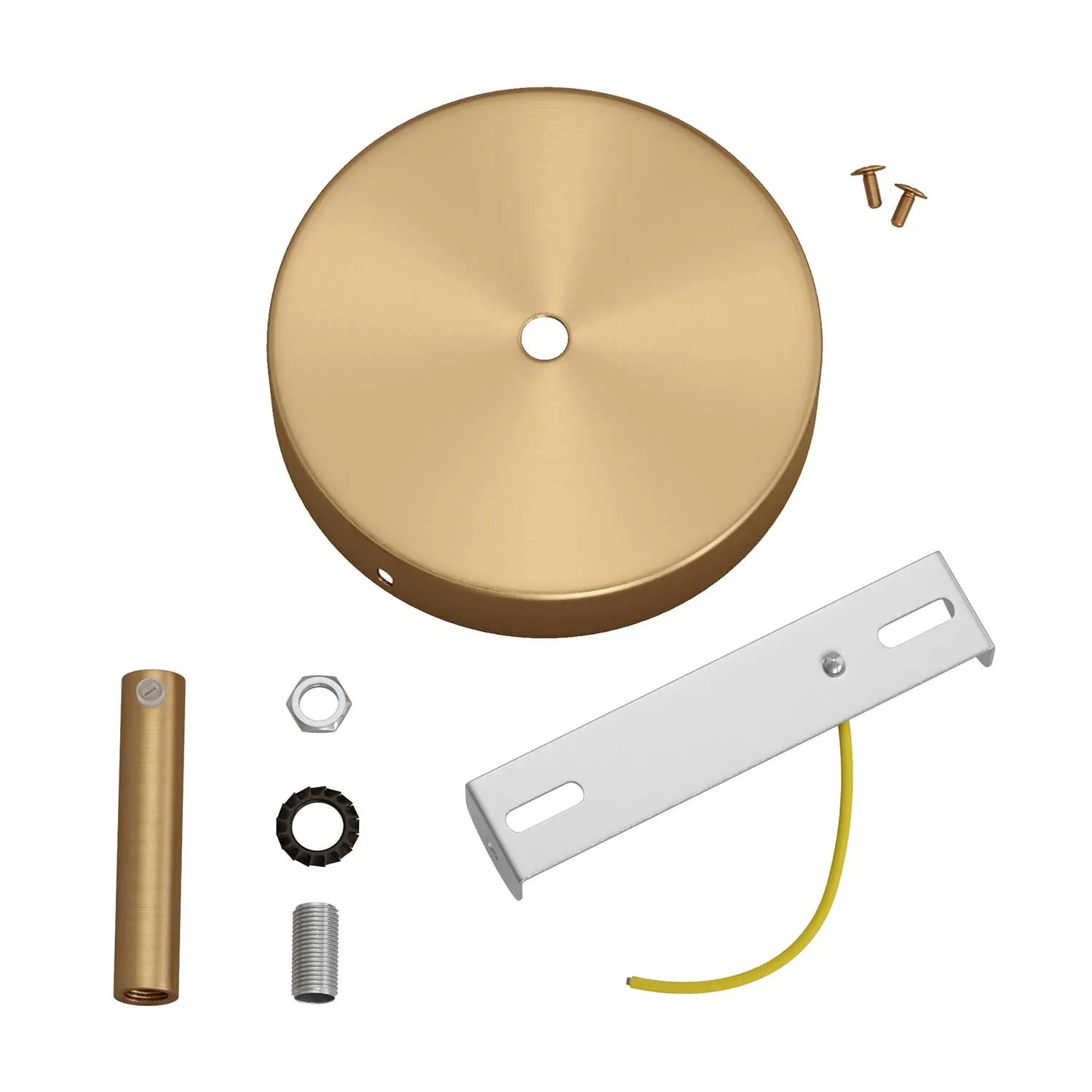 Creative Cables rosone cilindrico soffitto bronzo satinato 7 cm metallo
